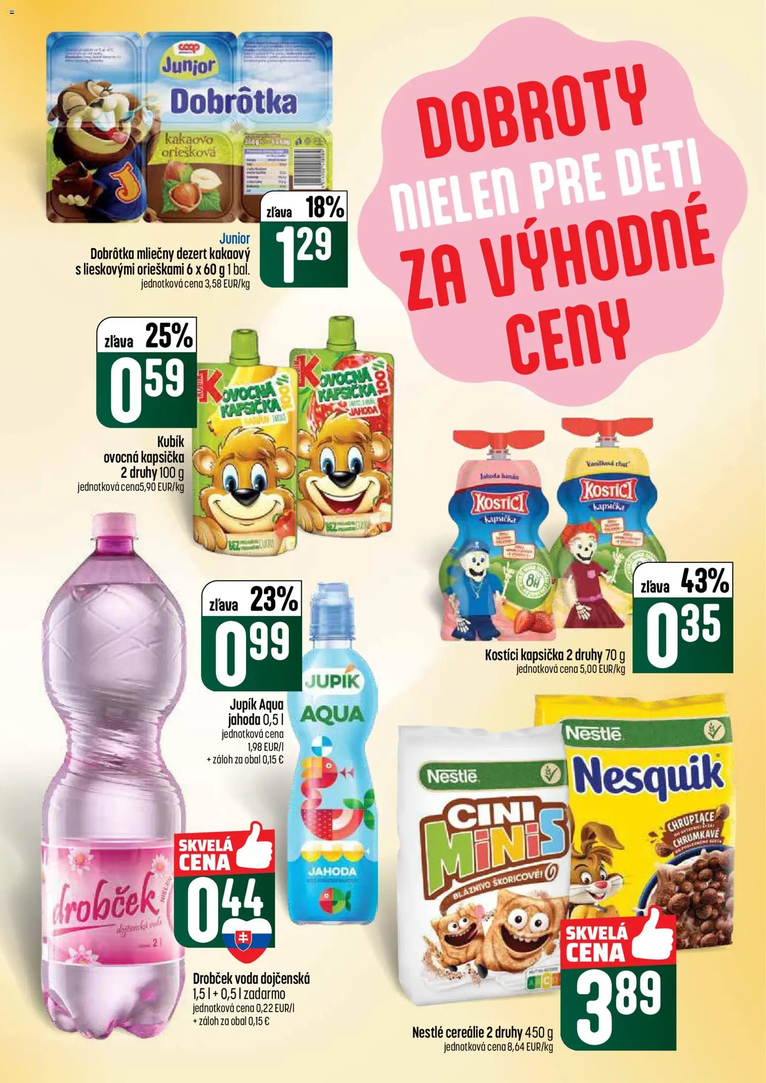 Nové COOP Jednota akcie – leták je platný od 09.04.2026 | Strana: 31 | Produkty: Cereálie, Voda