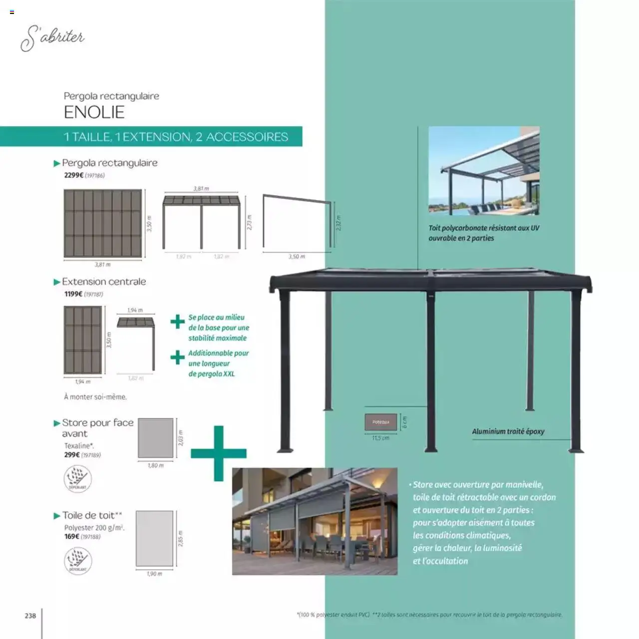  | Page: 238 | Produits: Base, Store, Pergola