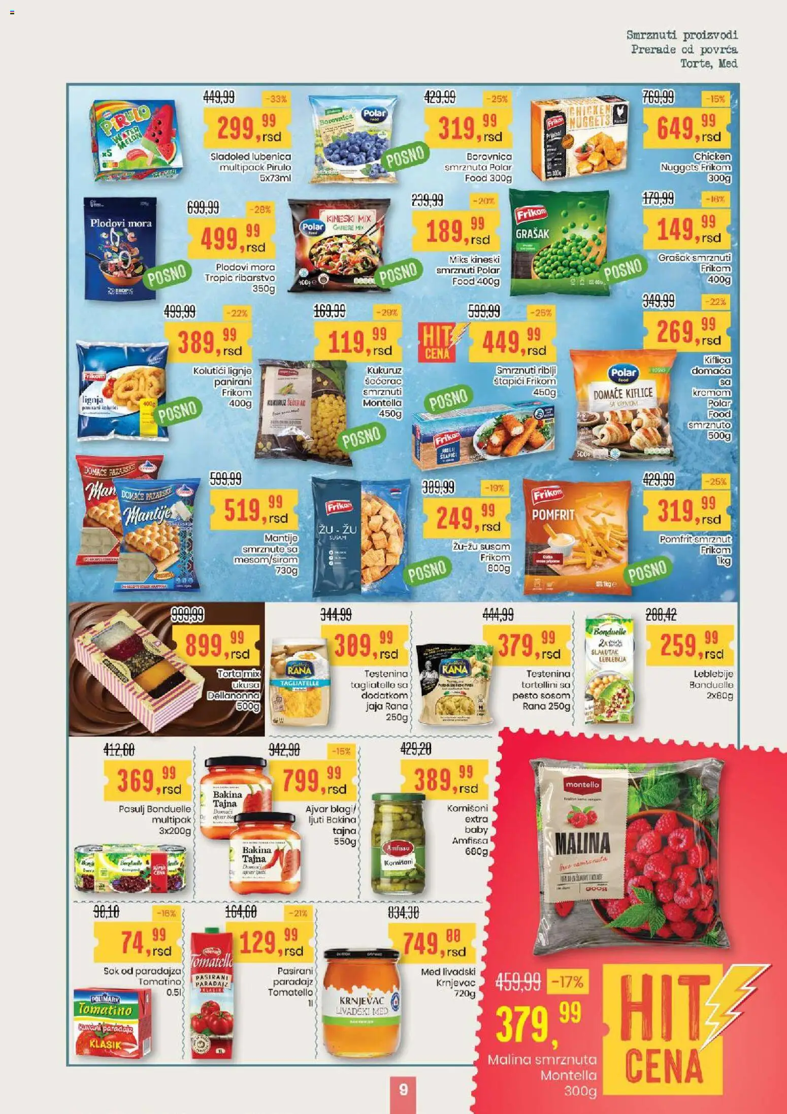 Aroma Market katalog - važi od 19.03.2026 | Strana: 9 | Proizvode: Ajvar, Lubenica, Sok, Torta