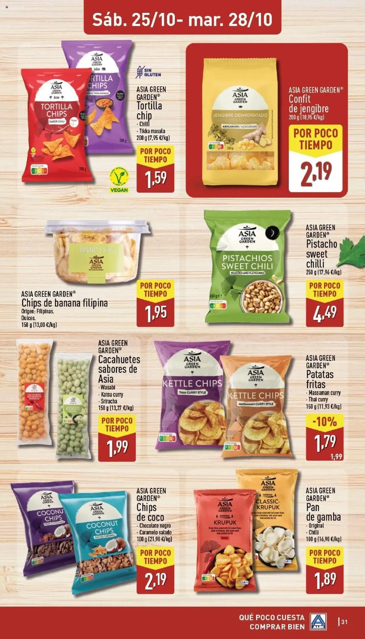 Aldi folleto Baleares │ válido desde el 20.10.2025 | Página: 31 | Productos: Pan, Chocolate, Τυρόπιτα, Gamba