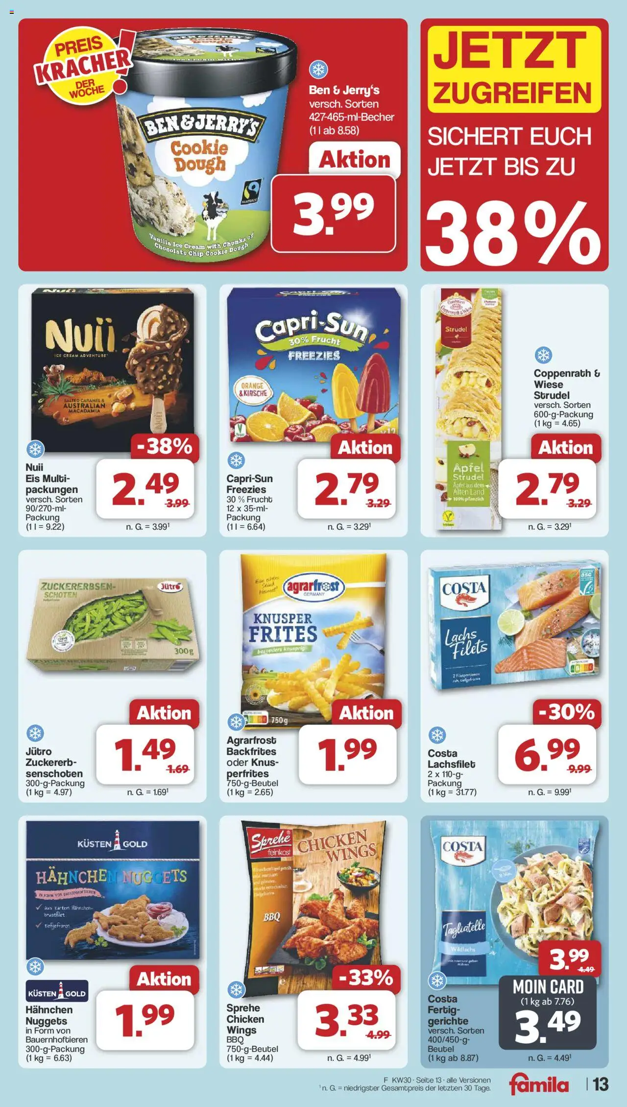 Famila Nordwest Prospekt 	 - gültig ab dem 21.07.2025 | Seite: 15 | Produkte: Toner, Hahnchen, Ben & Jerry's, Eis