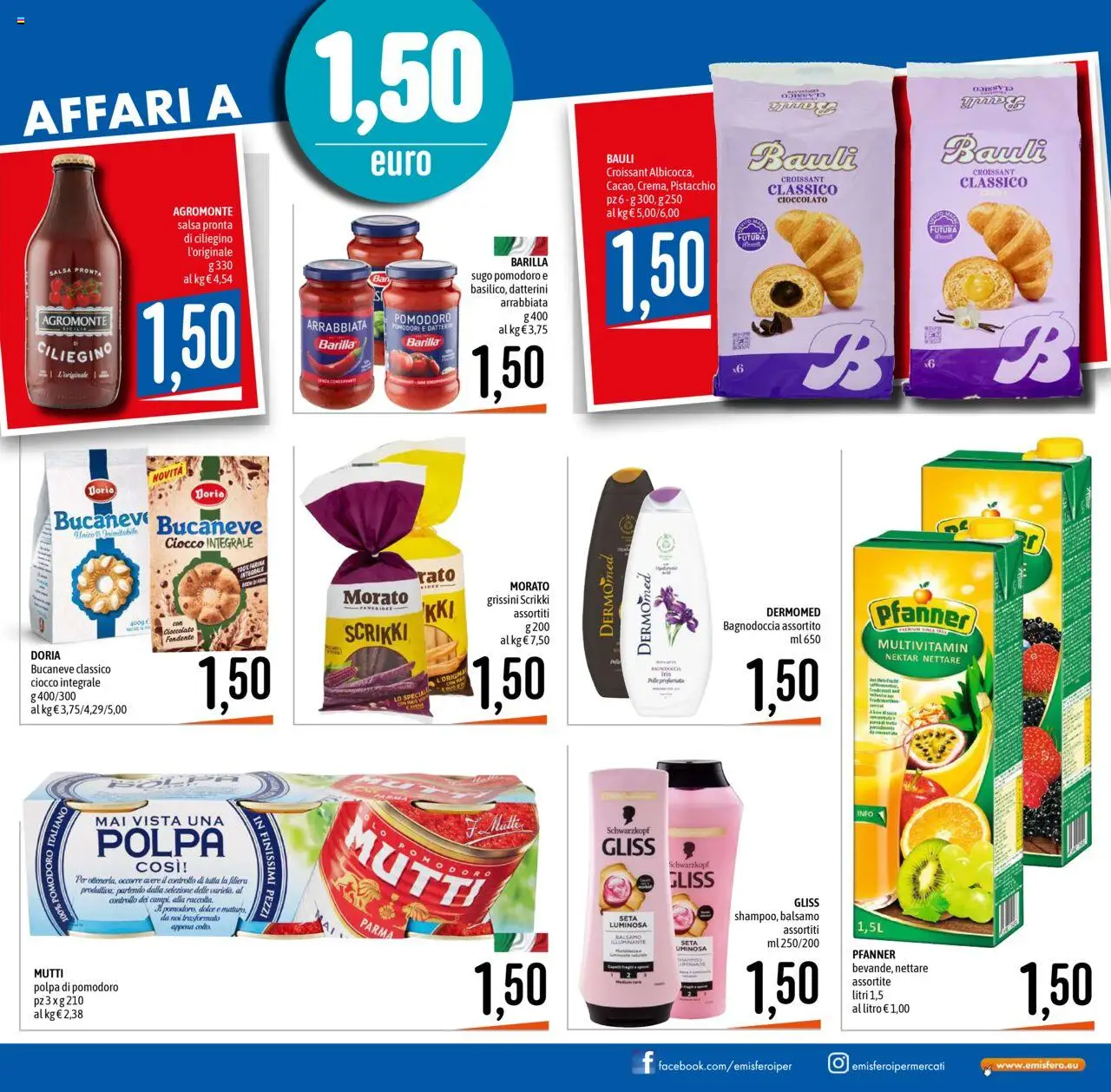 Volantino Emisfero del 11.09.2025 | Pagina: 5 | Prodotti: Cioccolato, Mutti, Croissant, Grissini