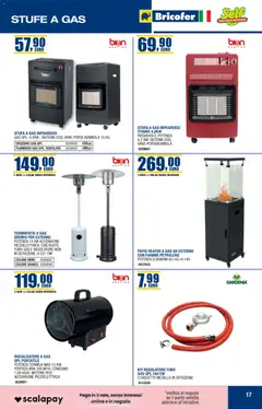Anteprima del volantino Bricofer Autunno Inverno catalogo valido a partire dal 22.10.2025 | Pagina: 17 | Prodotti: Stufa, Tubo, Fascette, Stufa a gas