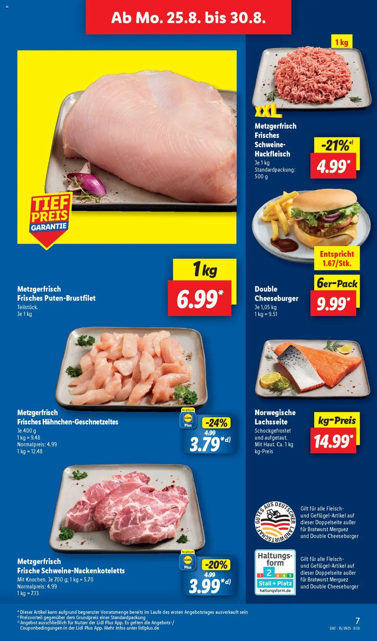 Lidl Prospekt 	 - gültig ab dem 25.08.2025 | Seite: 13 | Produkte: Bratwurst, Fleisch, Hackfleisch