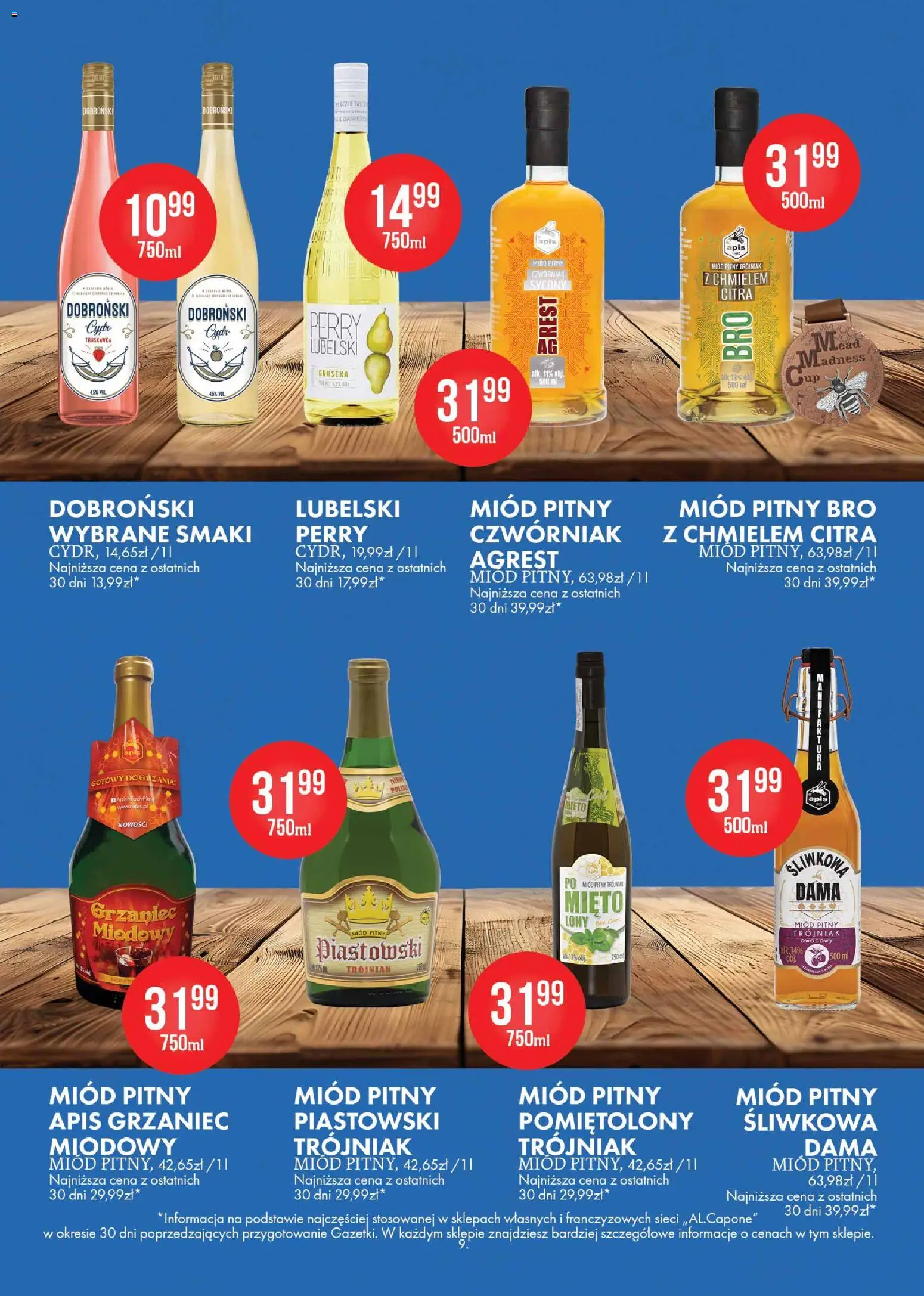 Al.Capone Gazetka od 07.01.2026 | Strona: 9 | Produkty: Gruszka, Miód, Cydr, Agrest