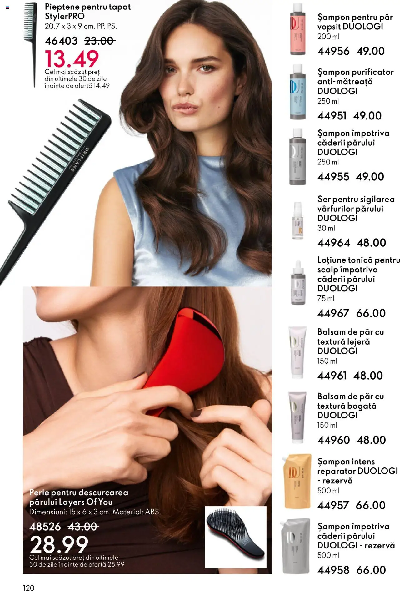Oriflame catalog 13 2025 – valabil de la 10.09.2025 | Pagină: 120 | Produse: Pieptene, Perie, Șampon, Balsam de păr
