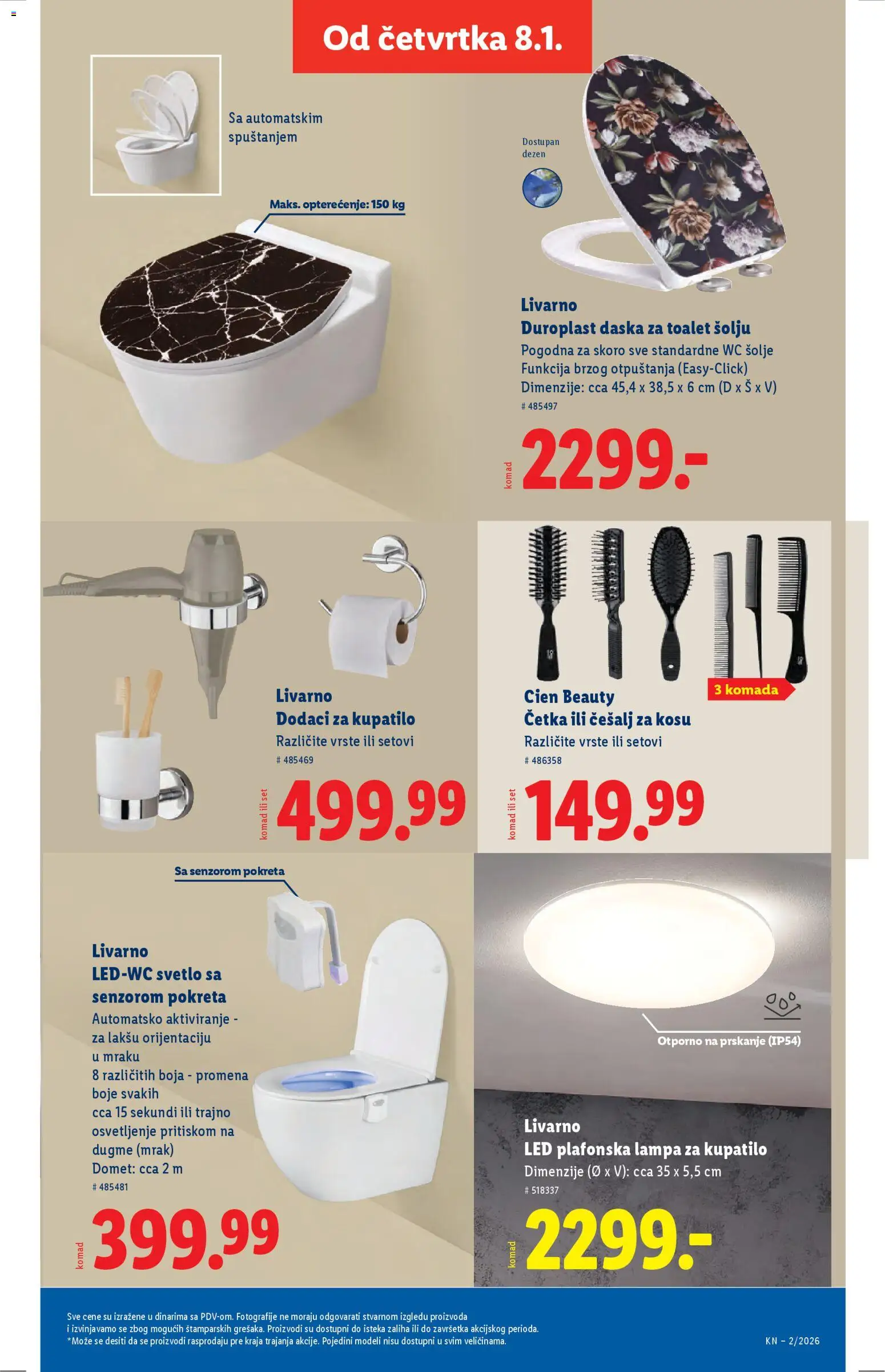 Lidl katalog - važi od 08.01.2026 | Strana: 67 | Proizvode: Cien, Wc, Četka, Lampa