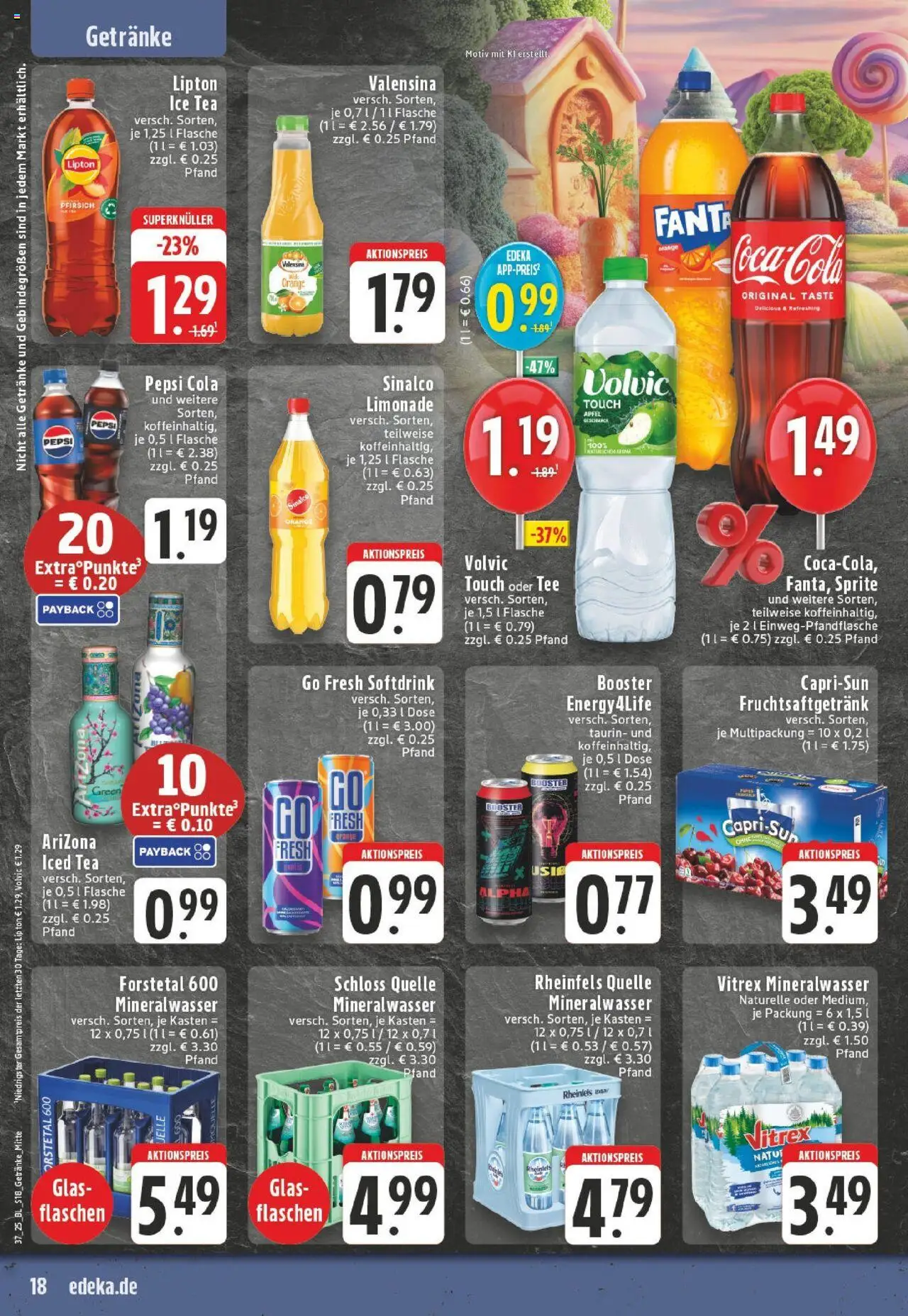 Edeka prospekt Rheinberg - Borth	 – gültig ab 07.09.2025 | Seite: 18 | Produkte: Mineralwasser, Pepsi, Tee, Rheinfels quelle