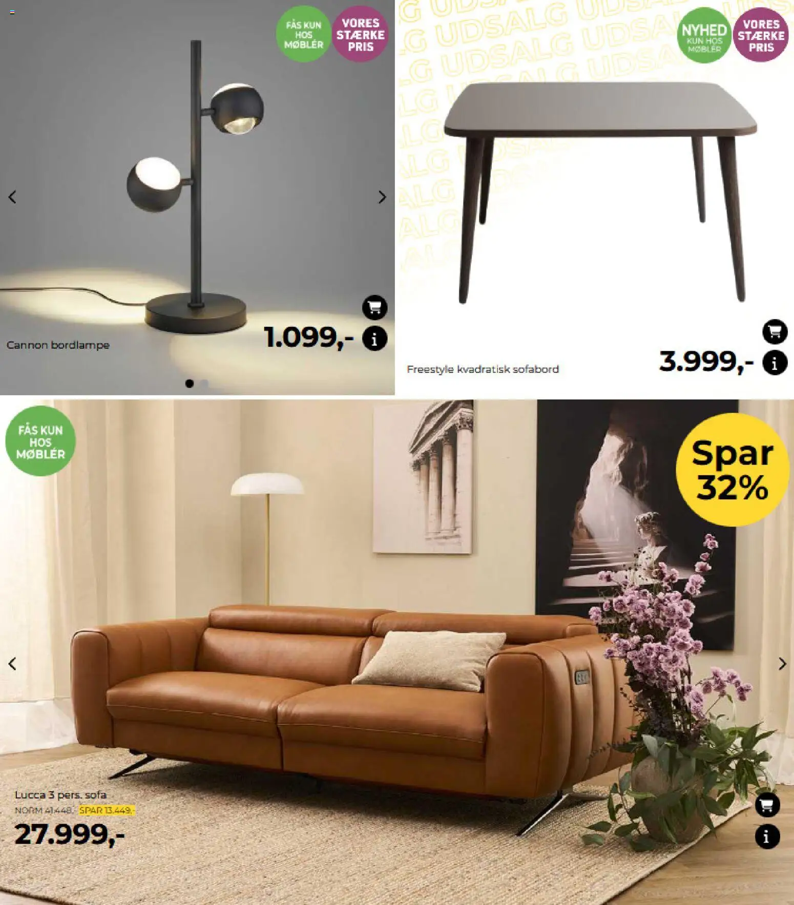 Møblér tilbudsavis – gyldig fra 22.12.2025 | Side: 7 | Produkter: Sofabord, Sofa