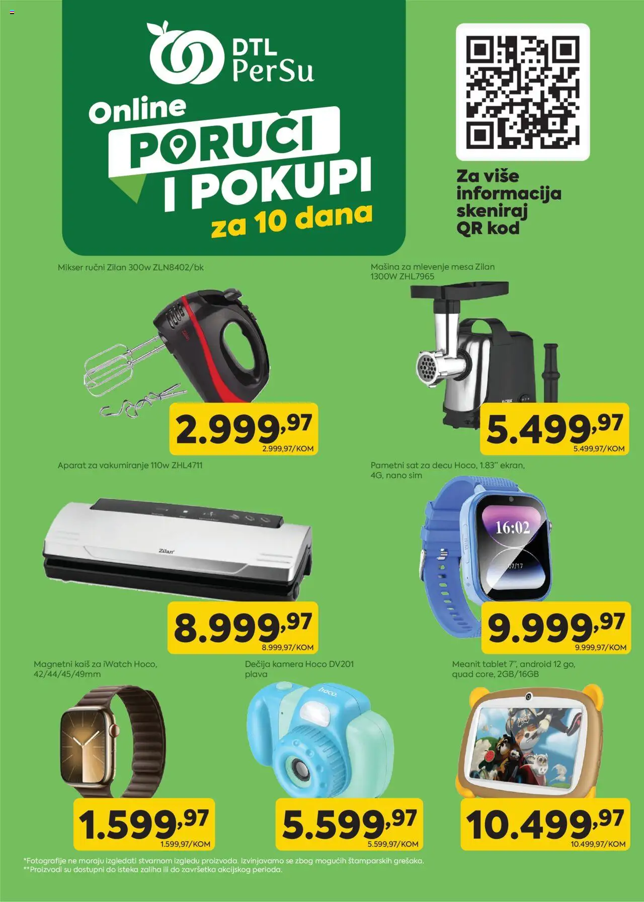 PerSu katalog - važi od 18.08.2025 | Strana: 1 | Proizvode: Mikser, Tablet, Pametni sat, Kamera