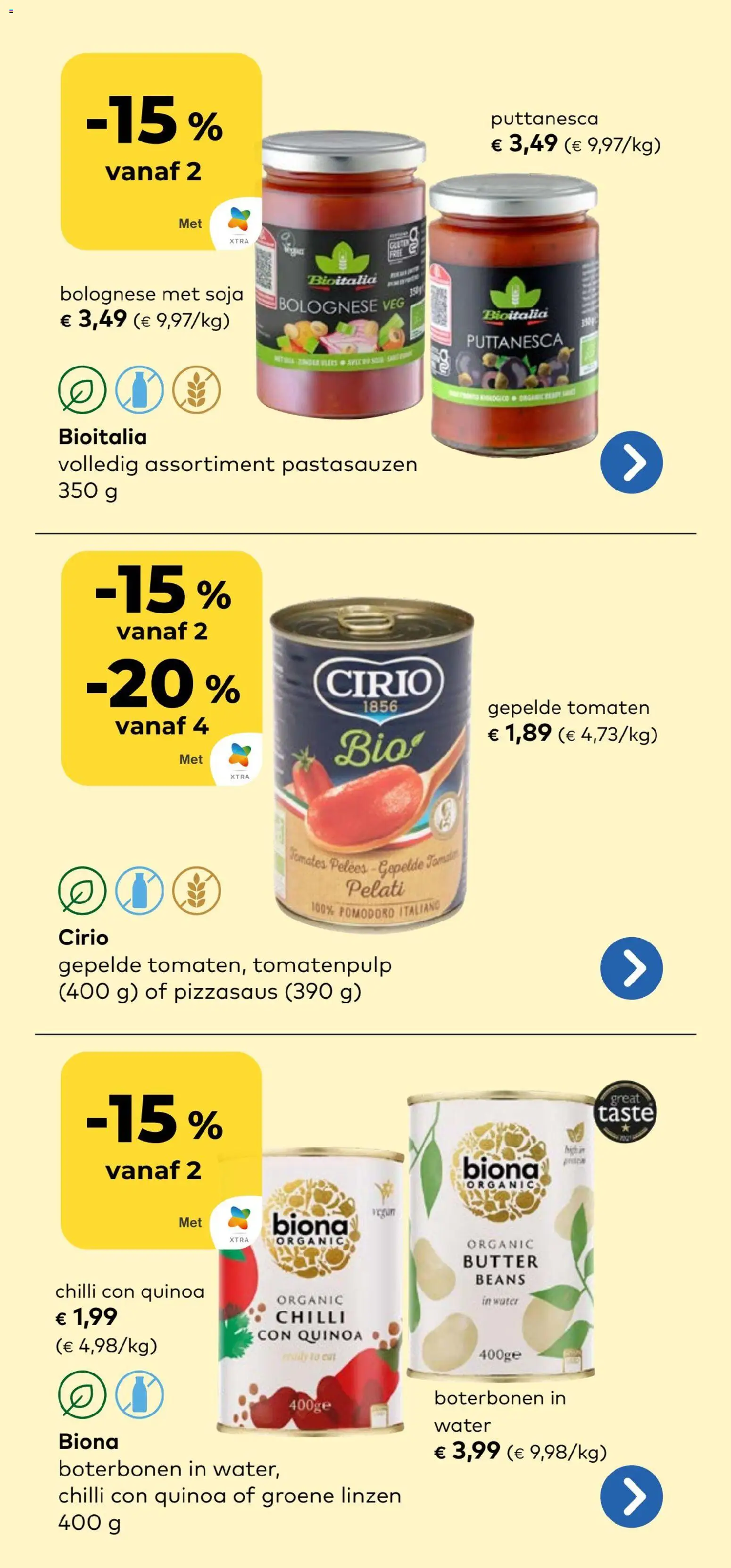 {H1} | Pagina: 10 | Producten: Tomaten, Linzen, Quinoa