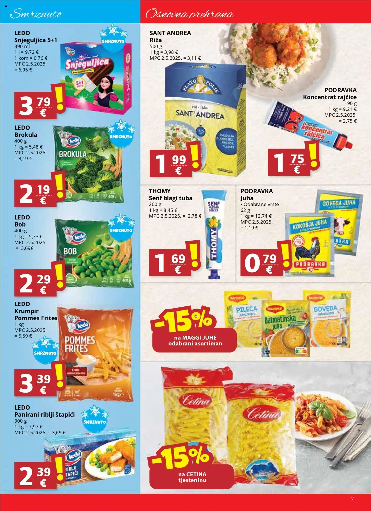 Ribola katalog | vrijedi od 02.01.2025 | Stranica: 7 | Proizvodi: Pommes frites, Ledo, Rajčica, Štapići