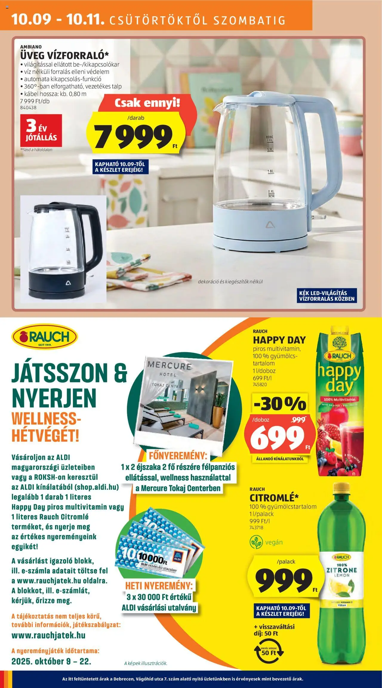 Aldi akciós ujság - amely érvényes a következő dátumtól: 09.10.2025 | Oldal: 20 | Termékek: Kábel, Multivitamin, Vegán, Dekoráció
