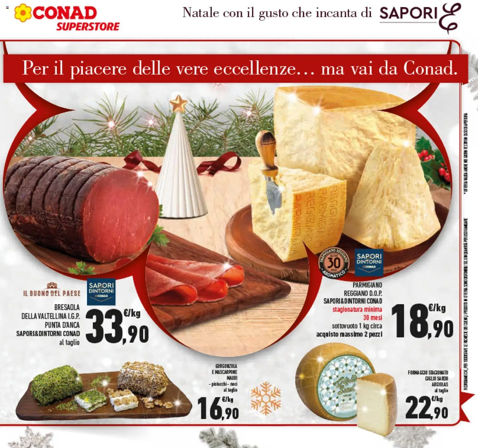 Volantino Conad del 15.12.2025 | Pagina: 19 | Prodotti: Bresaola, Formaggio, Noci, Pistacchi