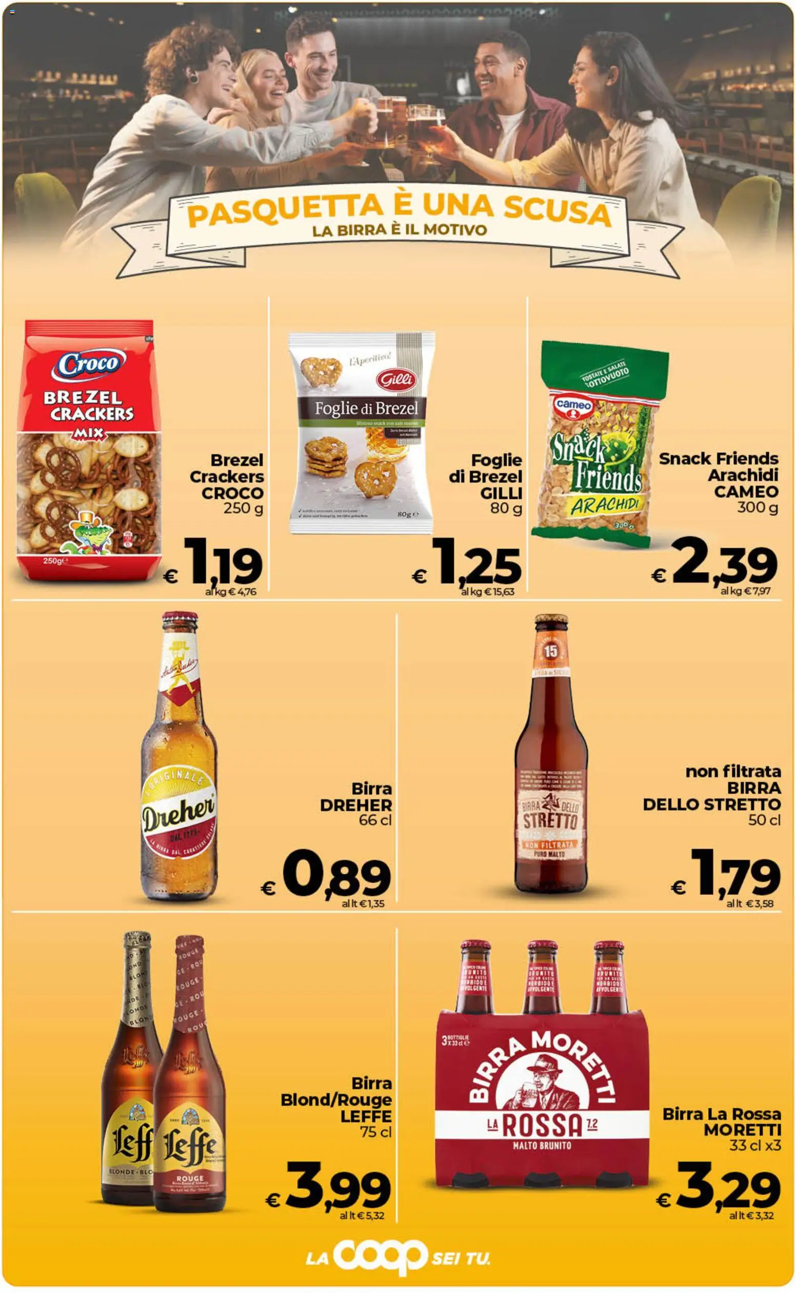 Volantino COOP del 26.03.2026 | Pagina: 34 | Prodotti: Birra, Crackers, Arachidi