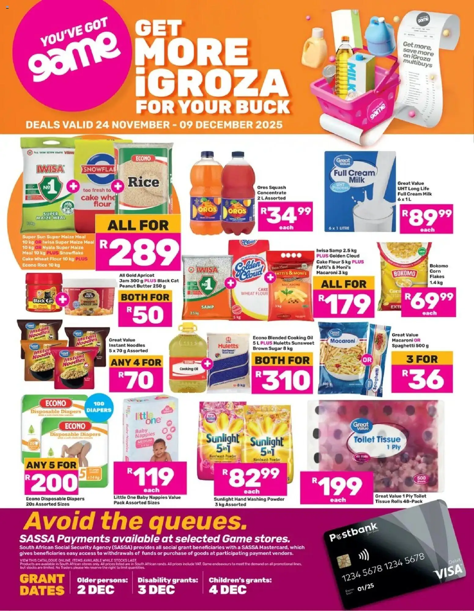 New Game catalogue – valid from 24.11.2025 | Page: 1 | Products: Handwash, Butter, Noodles, Nappies
