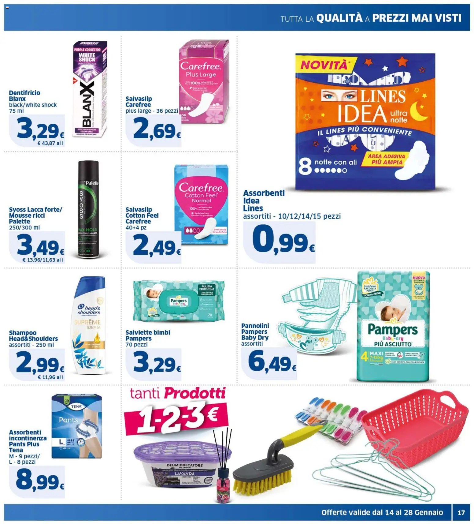 Volantino SIGMA del 14.01.2026 | Pagina: 17 | Prodotti: Shampoo, Pannolini, Dentifricio, Pampers