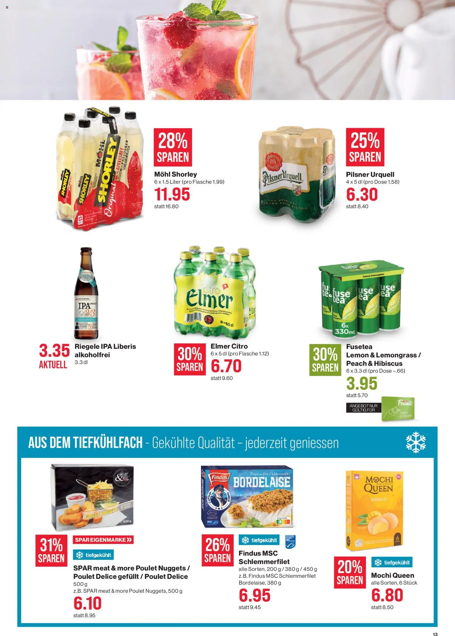 SPAR Aktionen – gültig ab 15.01.2026 | Seite: 13 | Produkte: Apfelsaft, Mineralwasser, Mango