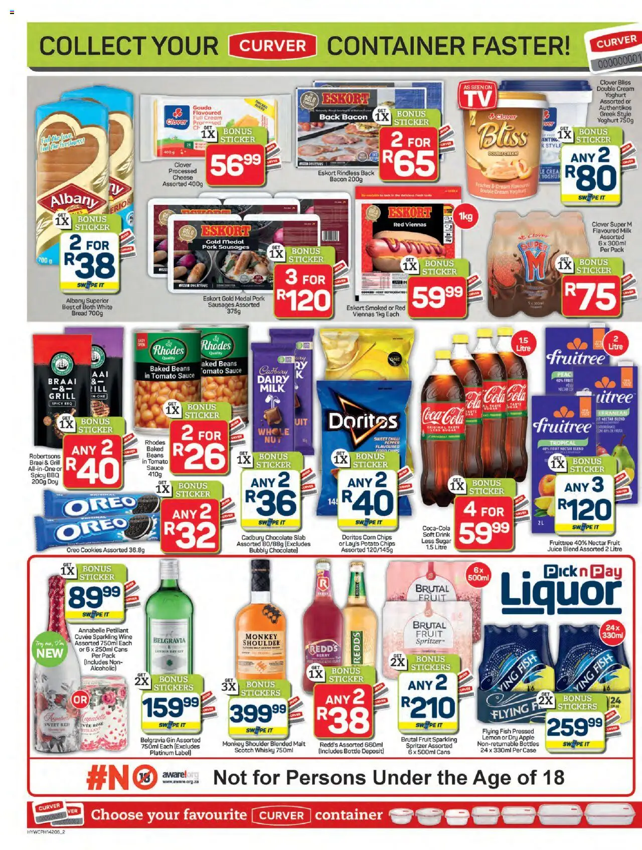 New Pick n Pay catalogue – valid from 08.09.2025 | Page: 2 | Products: Baked beans, Pork, Chips, Fruit