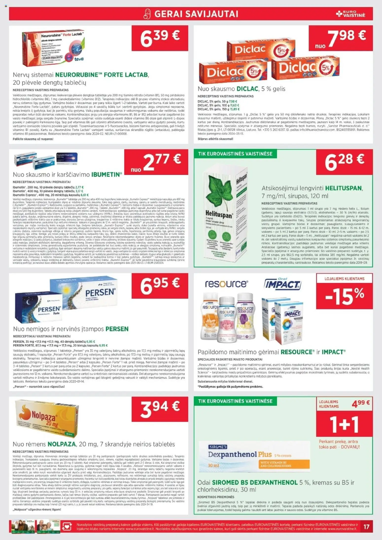 EUROVAISTINĖ akcijos nuo 01.01.2026 | Puslapis: 17
