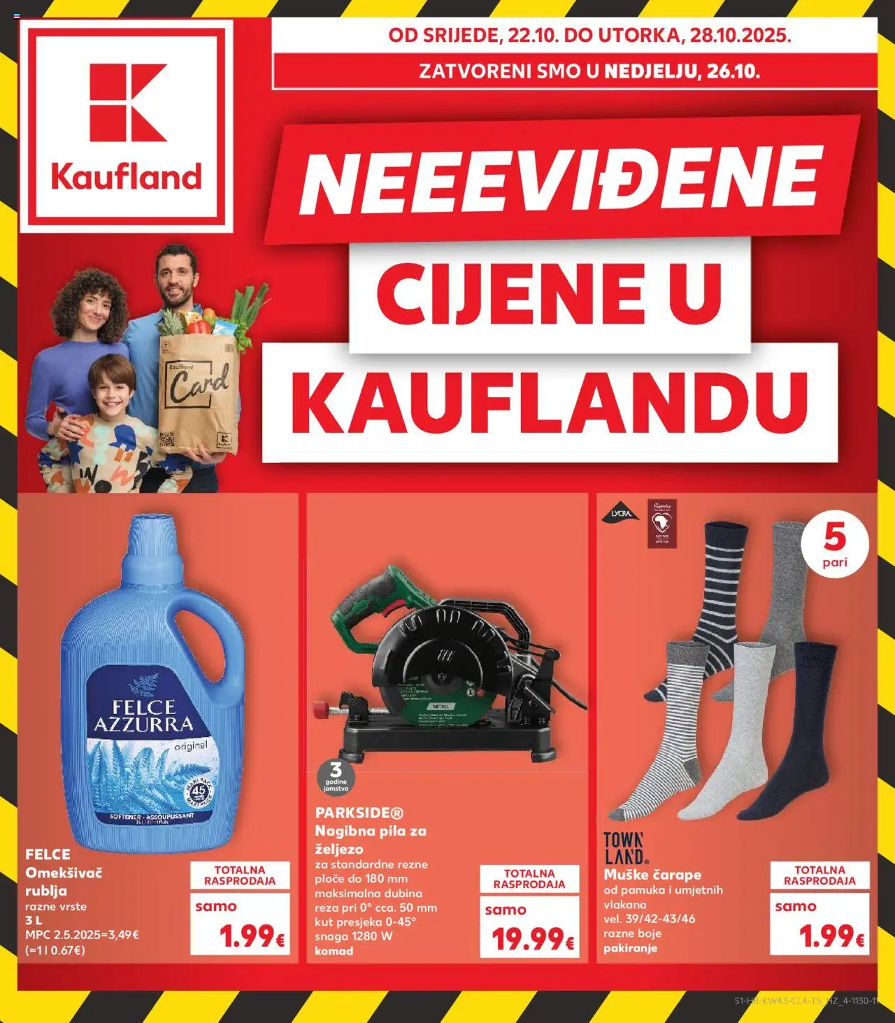 Kaufland katalog | vrijedi od 22.10.2025 | Stranica: 1 | Proizvodi: Omekšivač, Čarape, Pila, Parkside