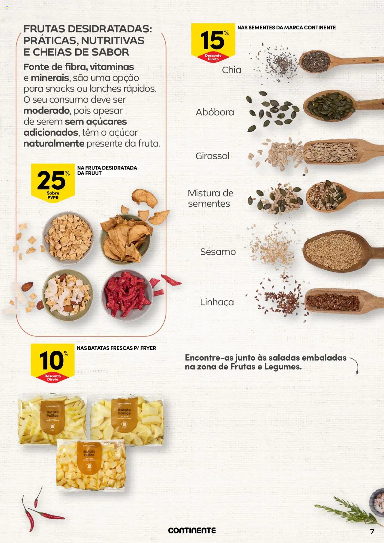 Continente - Frescos: O outono vem cheio de sabor │ válido de 21.10.2025 | Página: 7 | Produtos: Batata, Saladas, Abóbora, Açúcar
