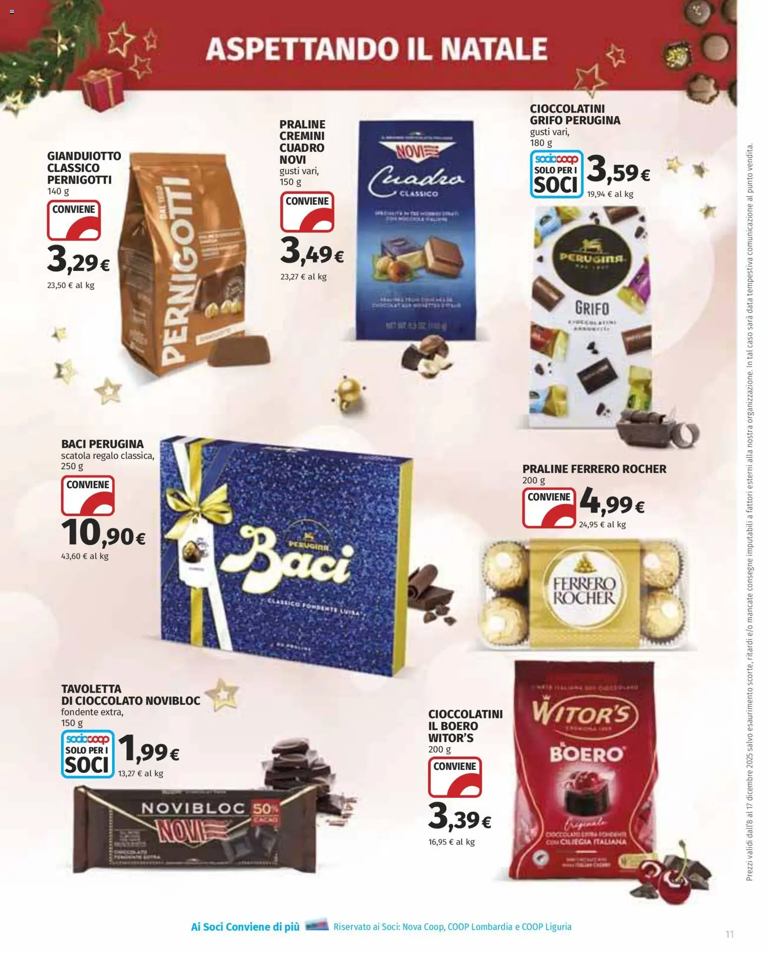 Volantino COOP del 08.12.2025 | Pagina: 11 | Prodotti: Cioccolato, Data, Cioccolatini, Scatola