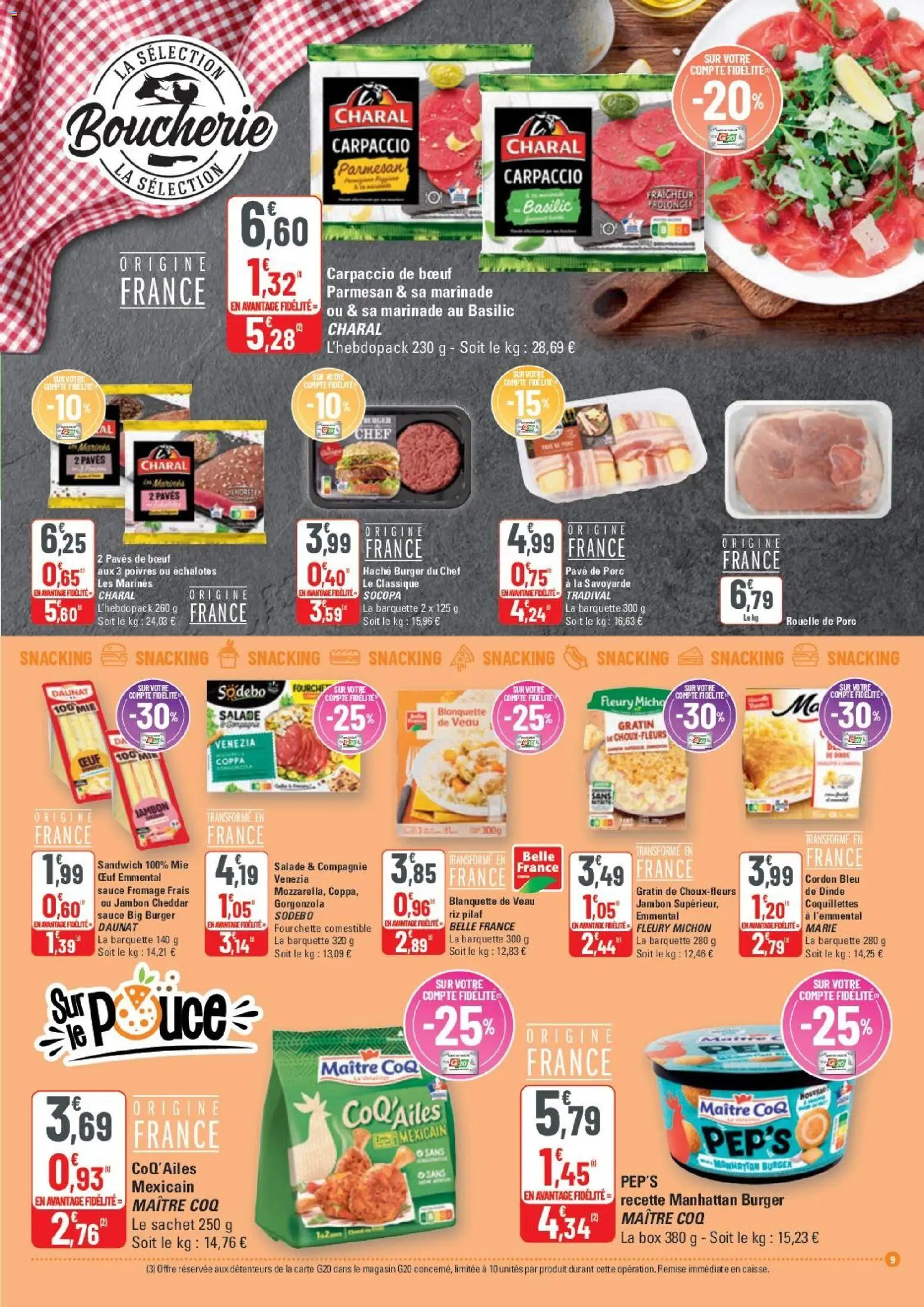 {H1} | Page: 9 | Produits: Sandwich, Parmesan, Fromage, Fromage frais