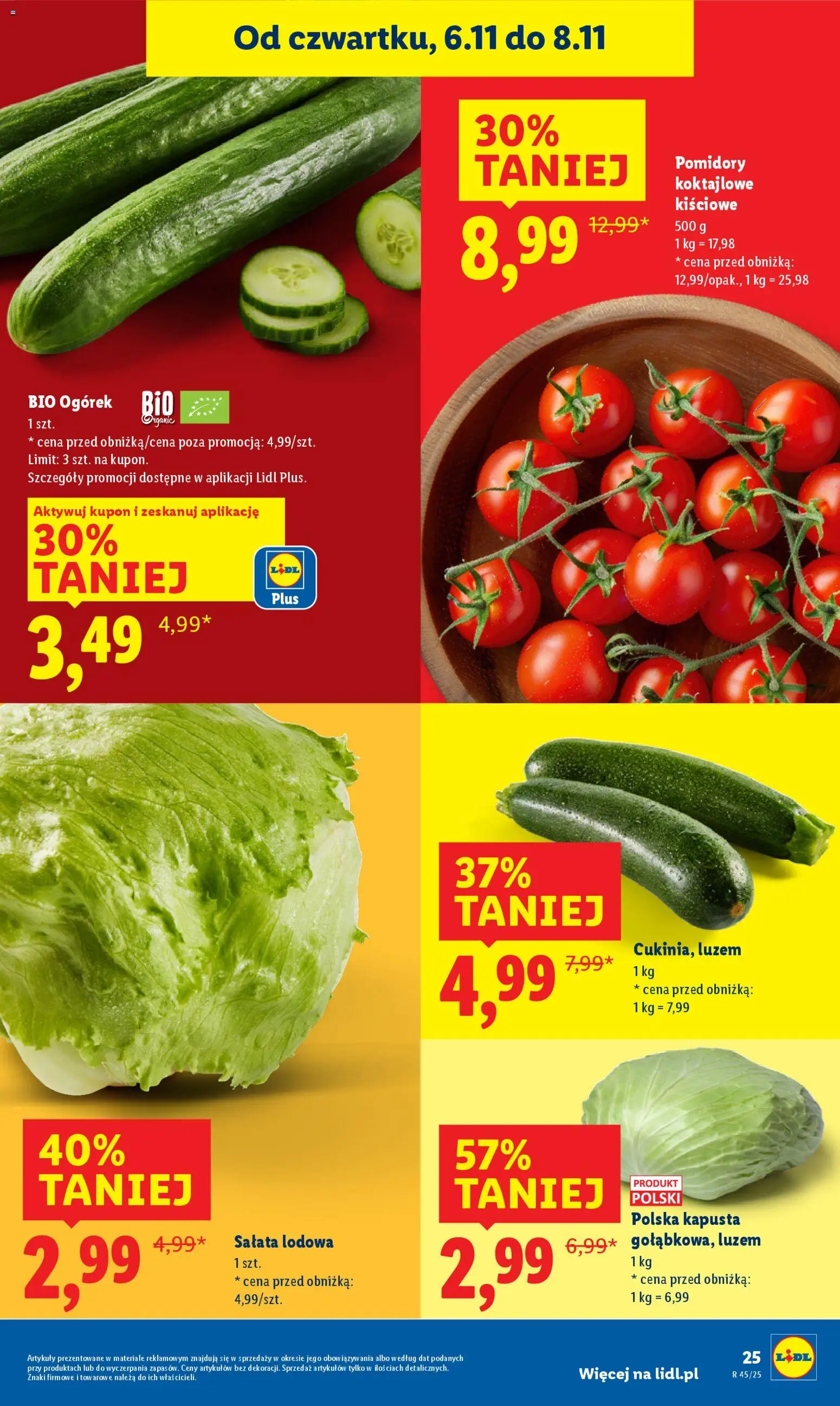 Lidl Gazetka od 06.11.2025 | Strona: 25 | Produkty: Kapusta, Pomidory