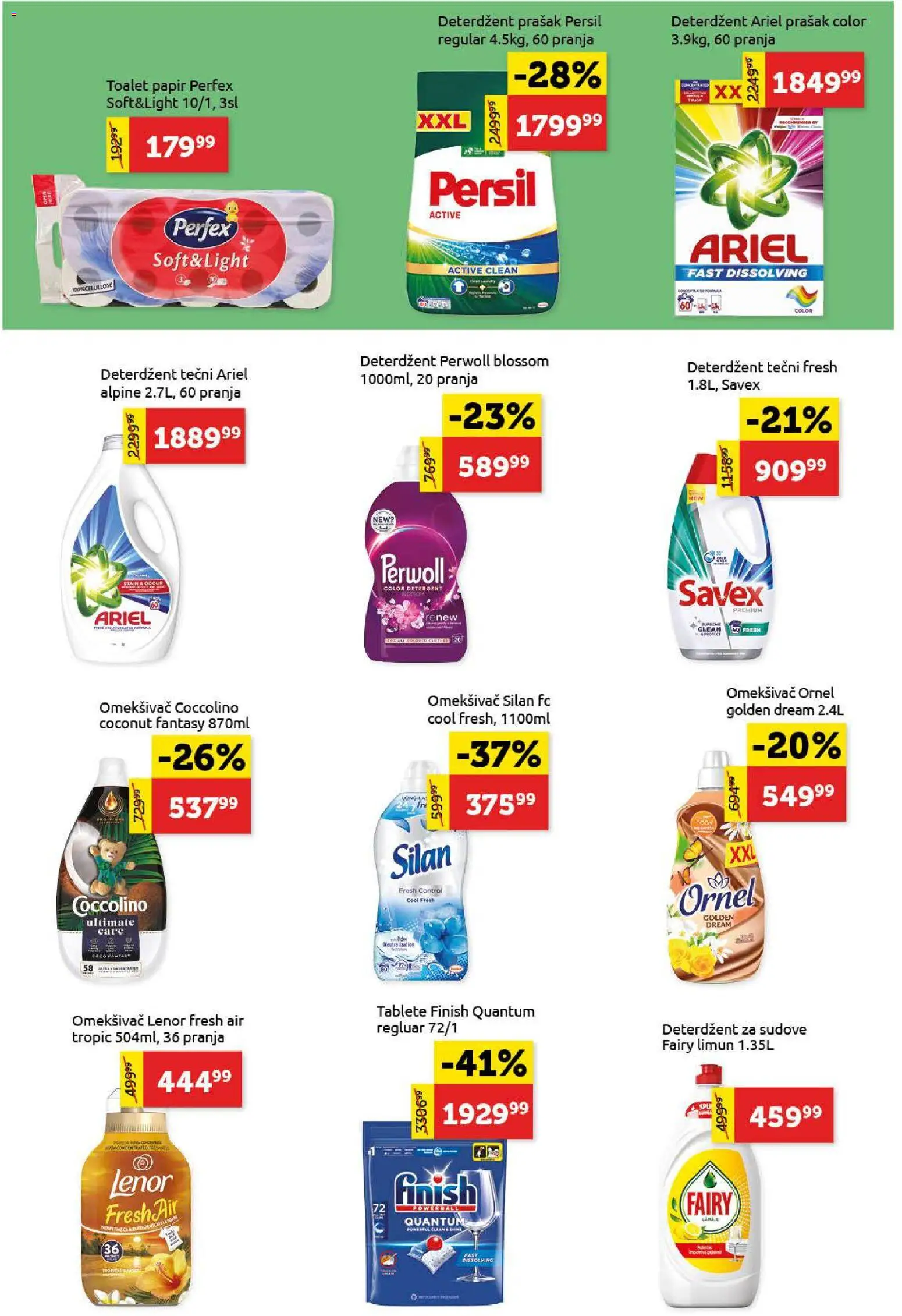 SuperVERO katalog - važi od 13.11.2025 | Strana: 23 | Proizvode: Deterdžent za sudove, Lenor, Finish, Limun