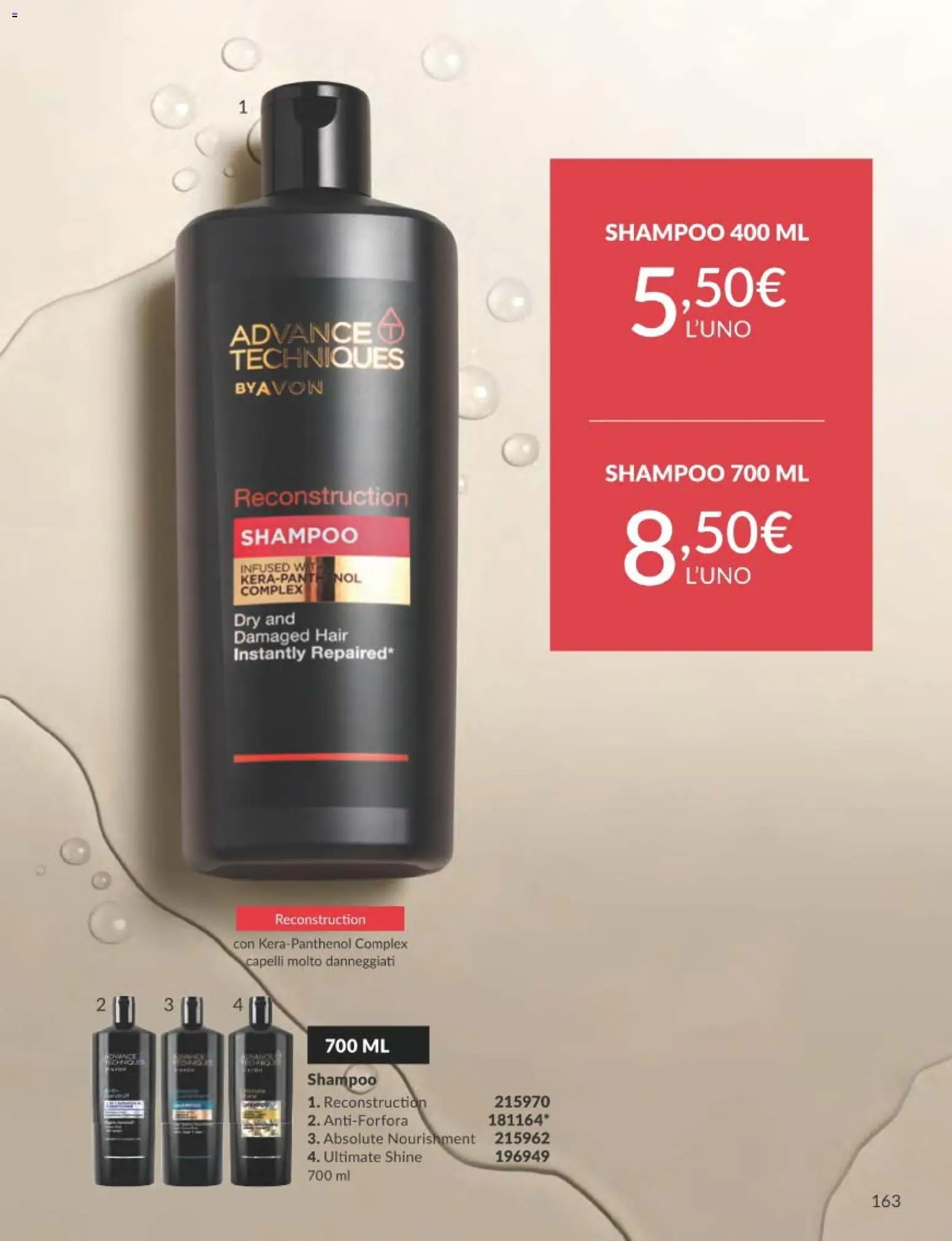 Volantino Avon del 31.12.2025 | Pagina: 163 | Prodotti: Shampoo