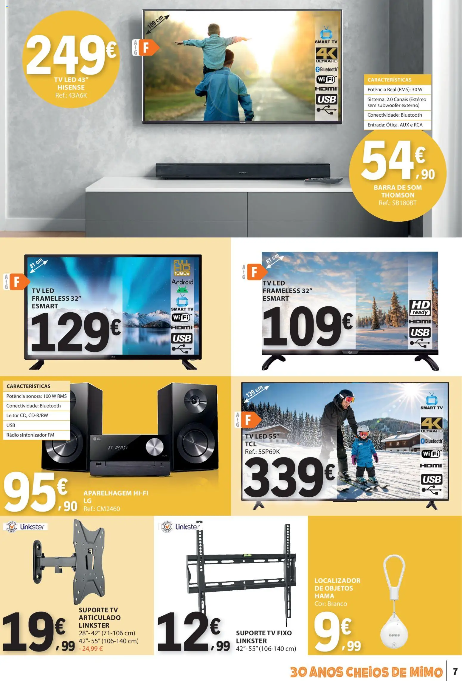 E.Leclerc folheto Não Alimentar │ válido de 12.03.2026 | Página: 7 | Produtos: Rádio, Tv led