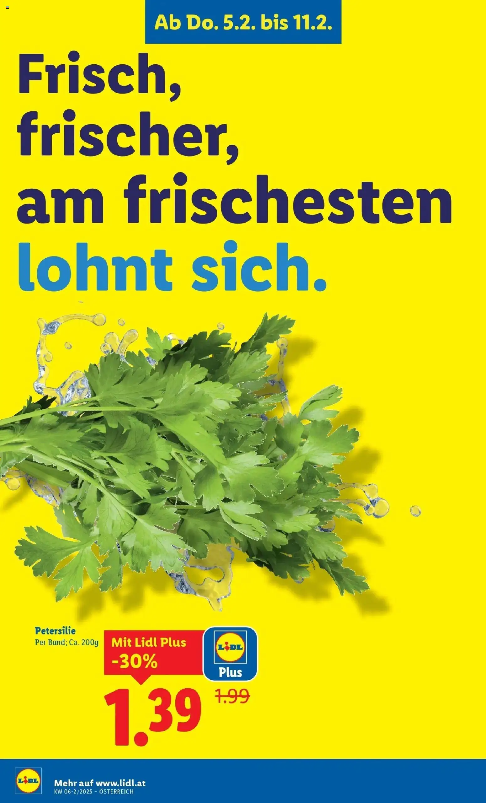 Lidl Flugblatt - Wien, Langenzersdorf, Zwettl gültig ab 05.02.2026 | Seite: 3 | Produkte: Petersilie