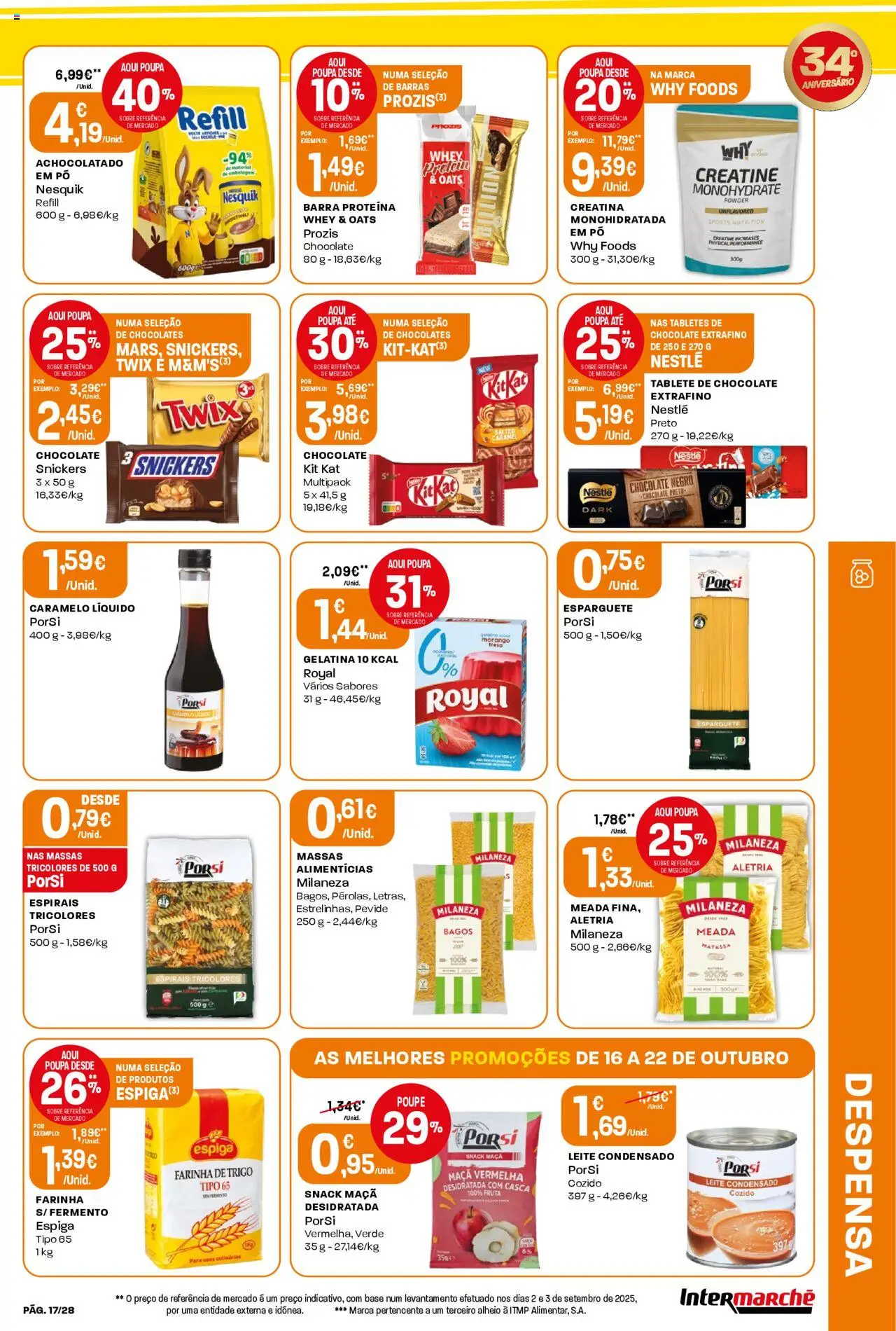 Intermarché Folheto Contact │ válido de 16.10.2025 | Página: 17 | Produtos: Milaneza, Gelatina, Creatina, Nestlé