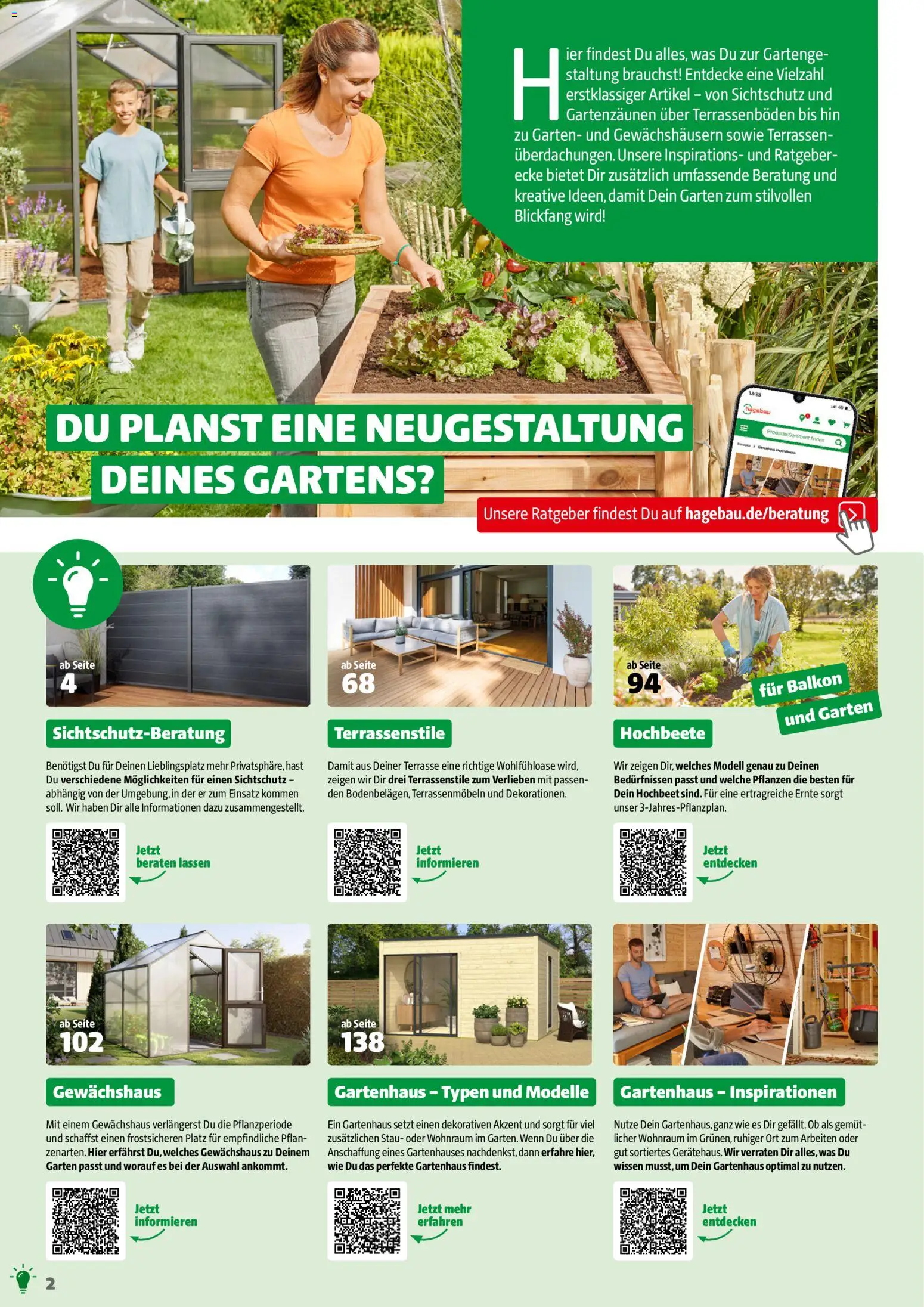 Hagebau Gartengestaltungsortiment – gültig ab 02.03.2026 | Seite: 2 | Produkte: Hochbeet