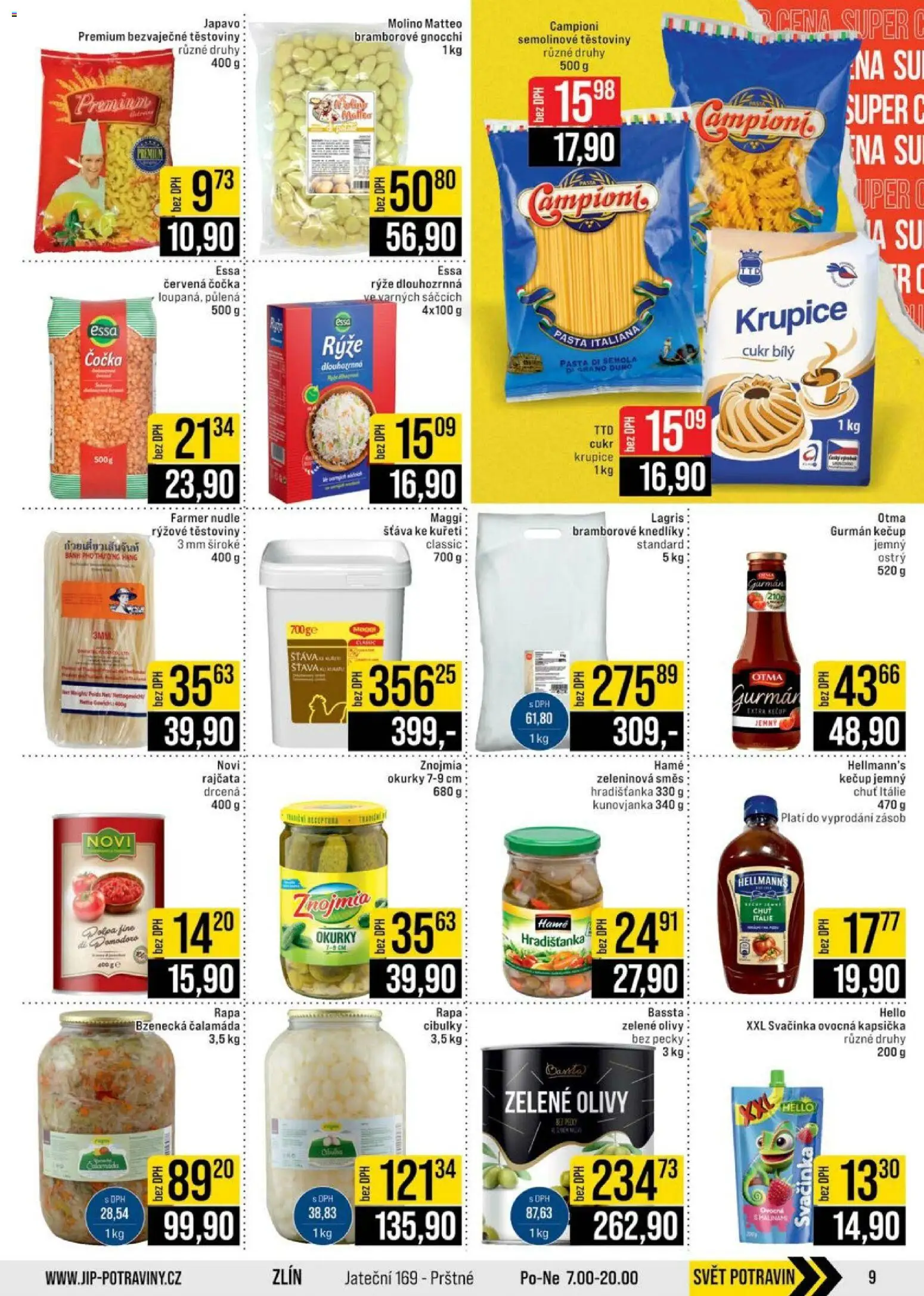 Jip leták - Cash & Carry od 21.01.2026 | Strana: 9 | Produkty: Čočka, Rajčata, Ovocná kapsička, Gnocchi
