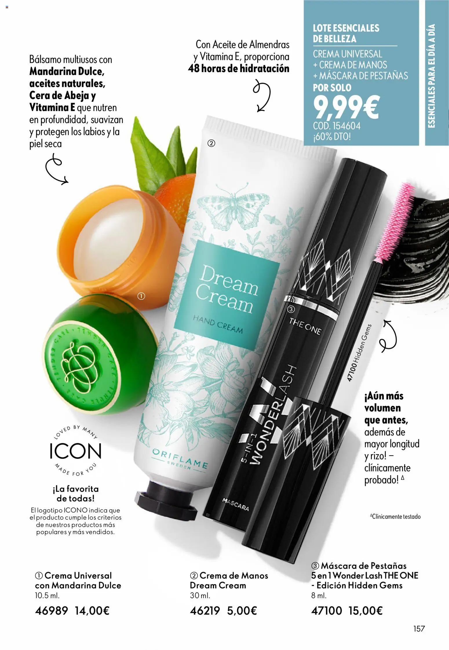 Oriflame - Catálogo Campaña 1 │ válido desde el 31.12.2025 | Página: 157 | Productos: Máscara, Aceite, Crema, Máscara de pestañas