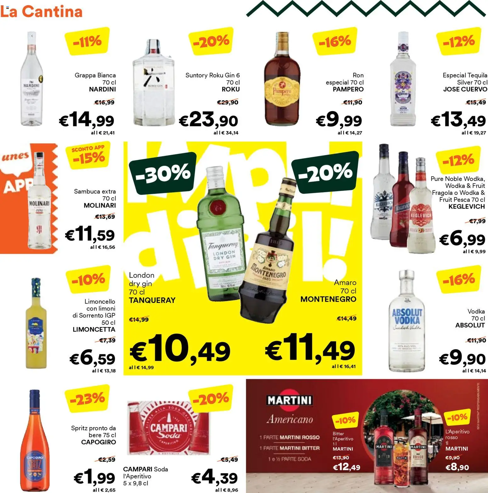 Volantino Unes del 31.12.2025 | Pagina: 20 | Prodotti: Pesca, Limoncello, Grappa, Amaro