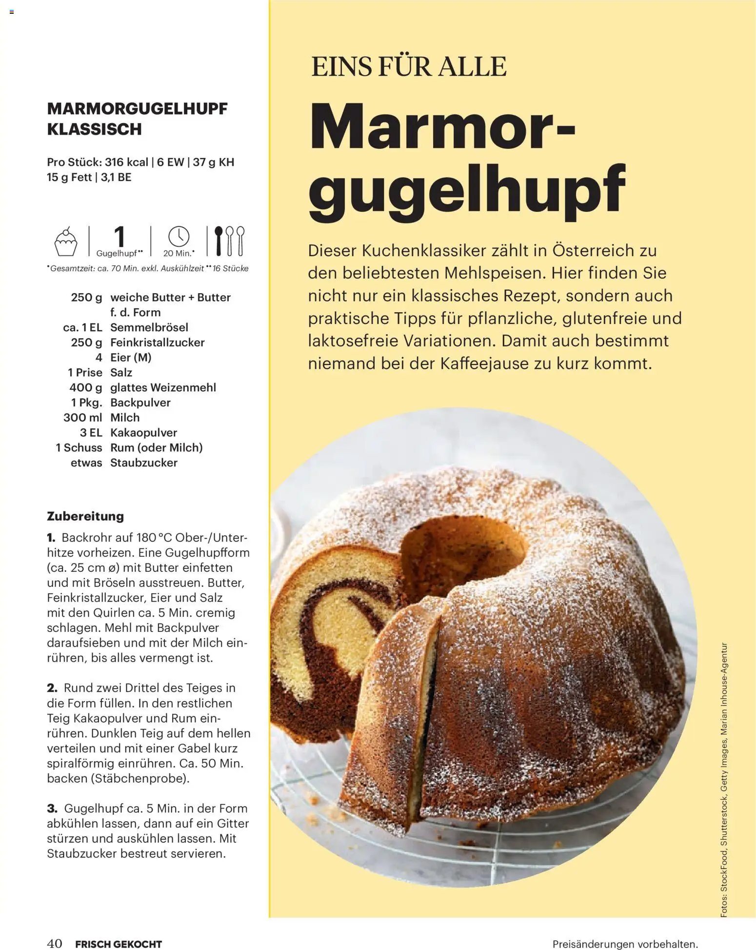 Billa Frisch Gekocht gültig ab 01.05.2026 | Seite: 40 | Produkte: Salz, Milch, Butter, Eier