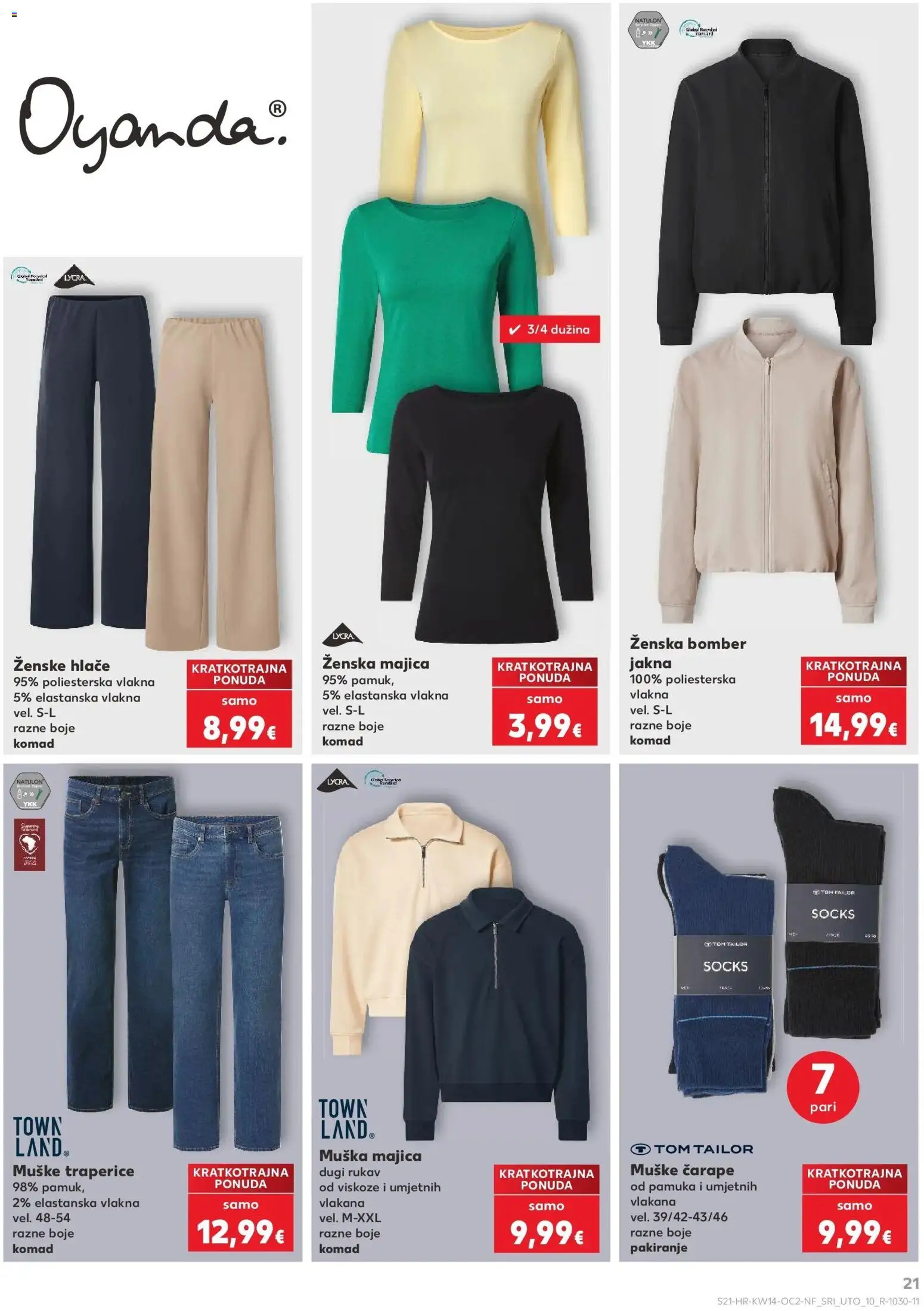 Kaufland katalog | vrijedi od 01.04.2026 | Stranica: 17 | Proizvodi: Majica, Jakna, Hlače, Čarape