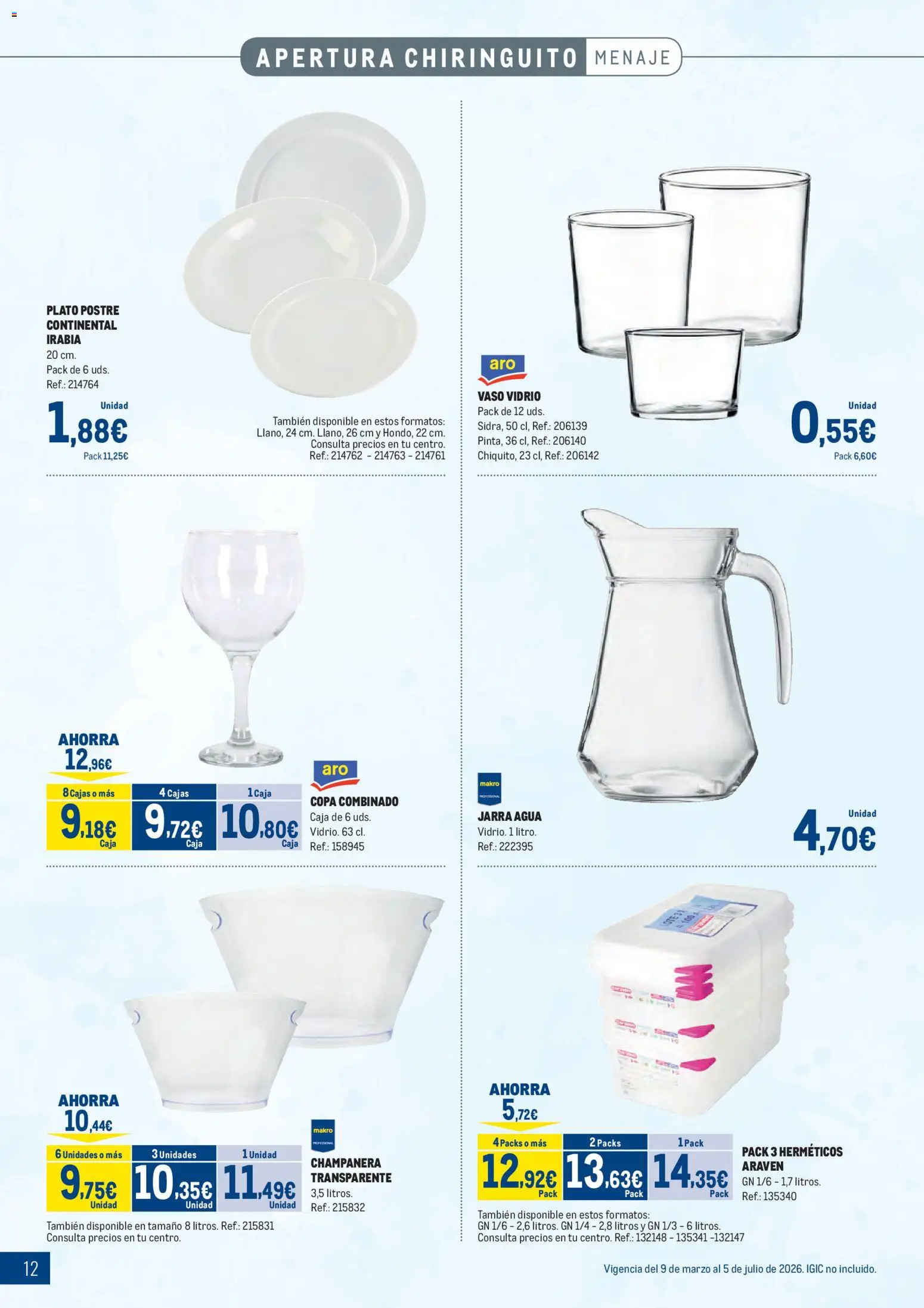 Makro - Especial Terrazas Canarias │ válido desde el 09.03.2026 | Página: 12 | Productos: Caja