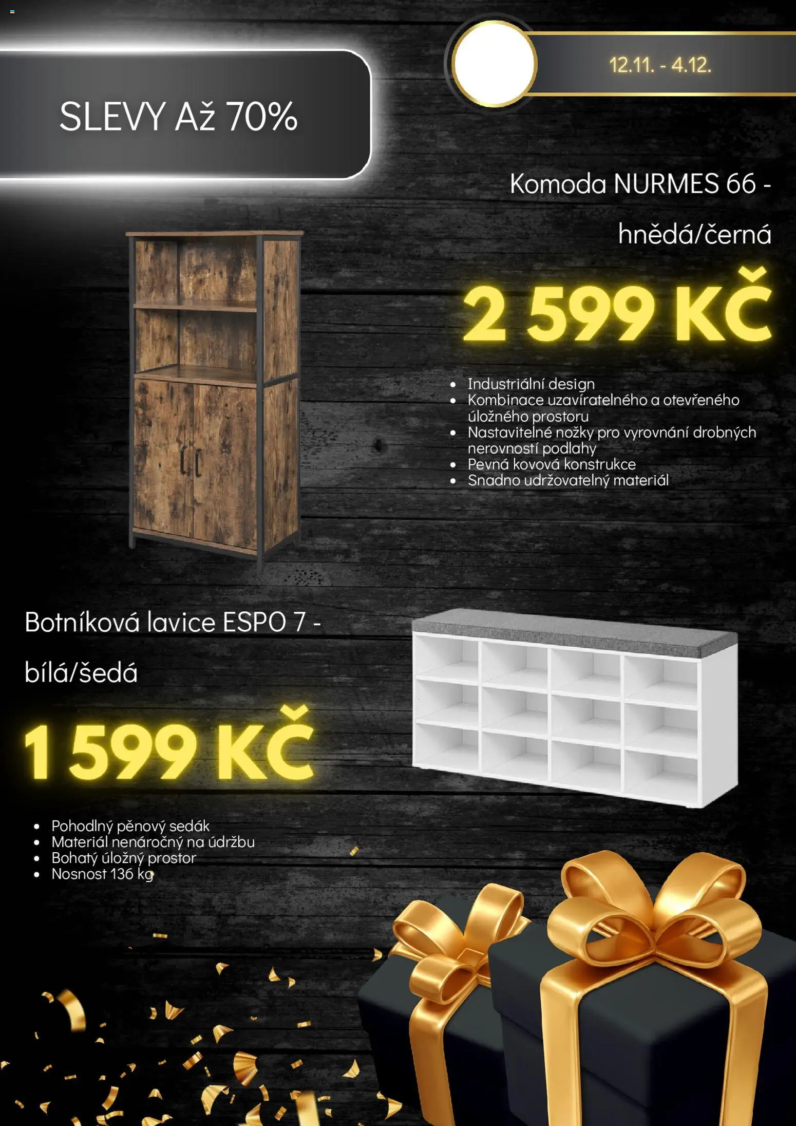 Sconto nábytek Black Friday od 12.11.2025 | Strana: 6 | Produkty: Komoda, Lavice