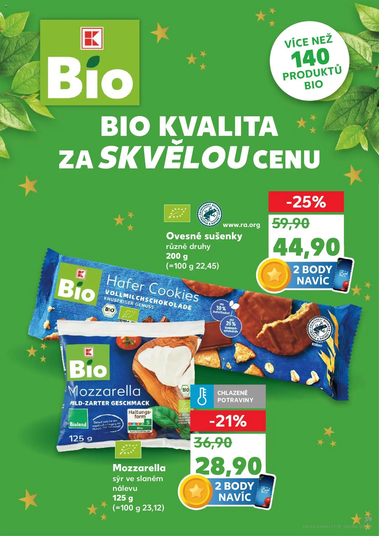 Kaufland leták - Plzeň od 03.12.2025 | Strana: 39 | Produkty: Cookies, Potraviny, Kakao, Mozzarella