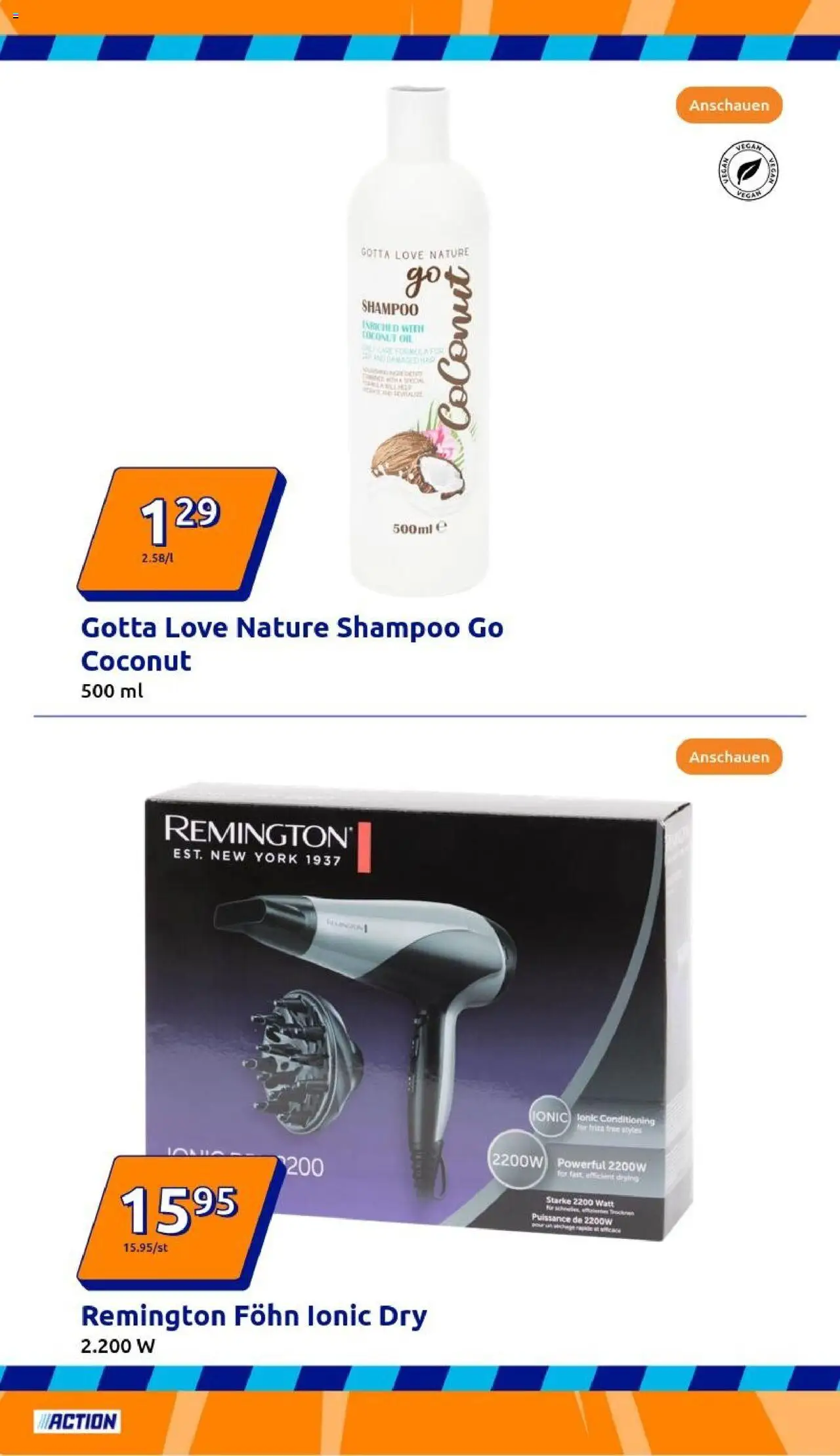 Action Prospekt – gültig ab 10.09.2025 | Seite: 10 | Produkte: Shampoo, Föhn