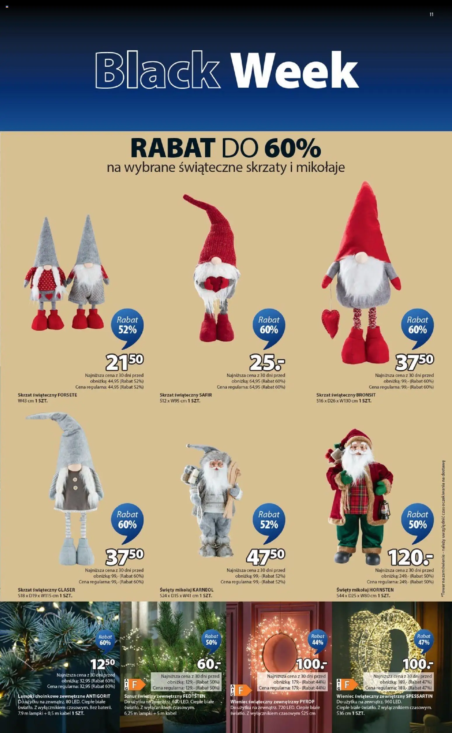 JYSK Black Friday od 21.11.2025 | Strona: 11 | Produkty: Lampki choinkowe, Kabel, Wieniec, Lampki