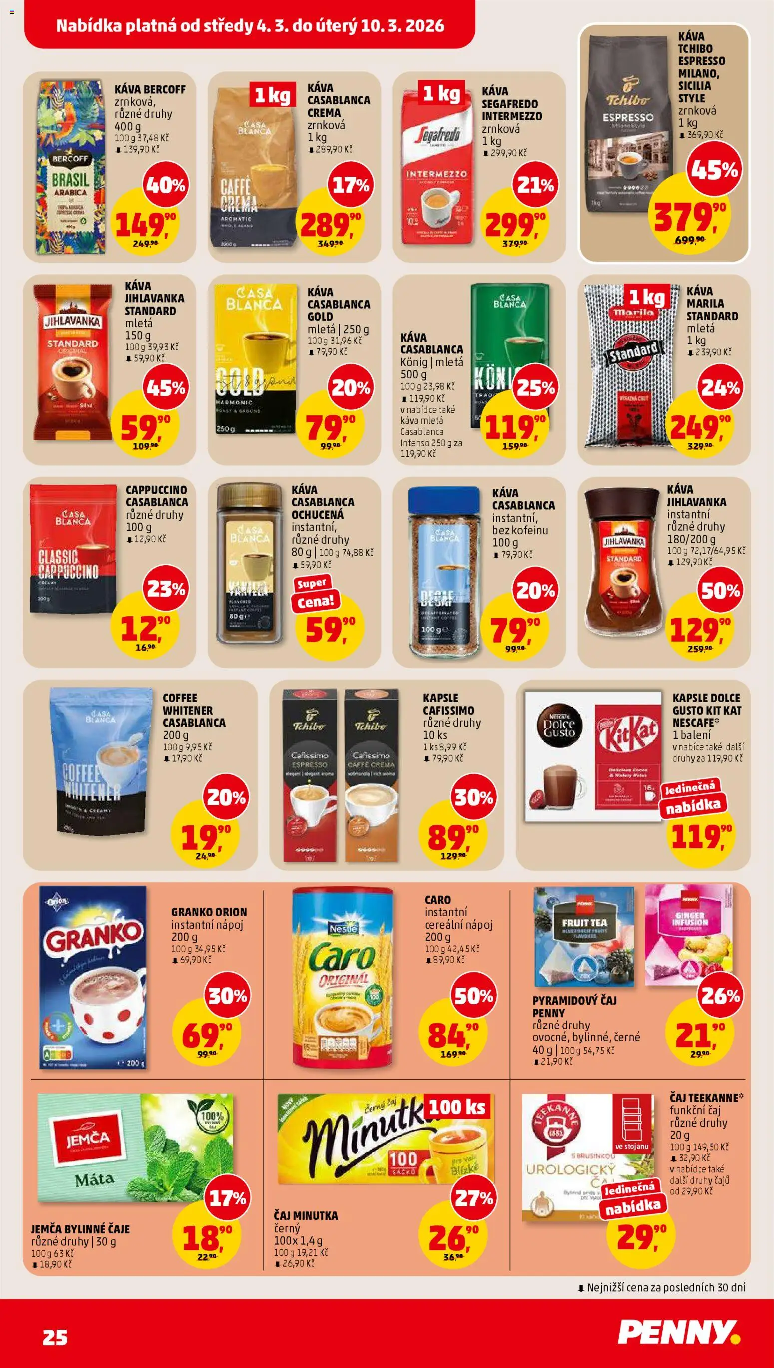 Penny Market leták od 04.03.2026 | Strana: 25 | Produkty: Granko, Jihlavanka, Crema, Cafissimo