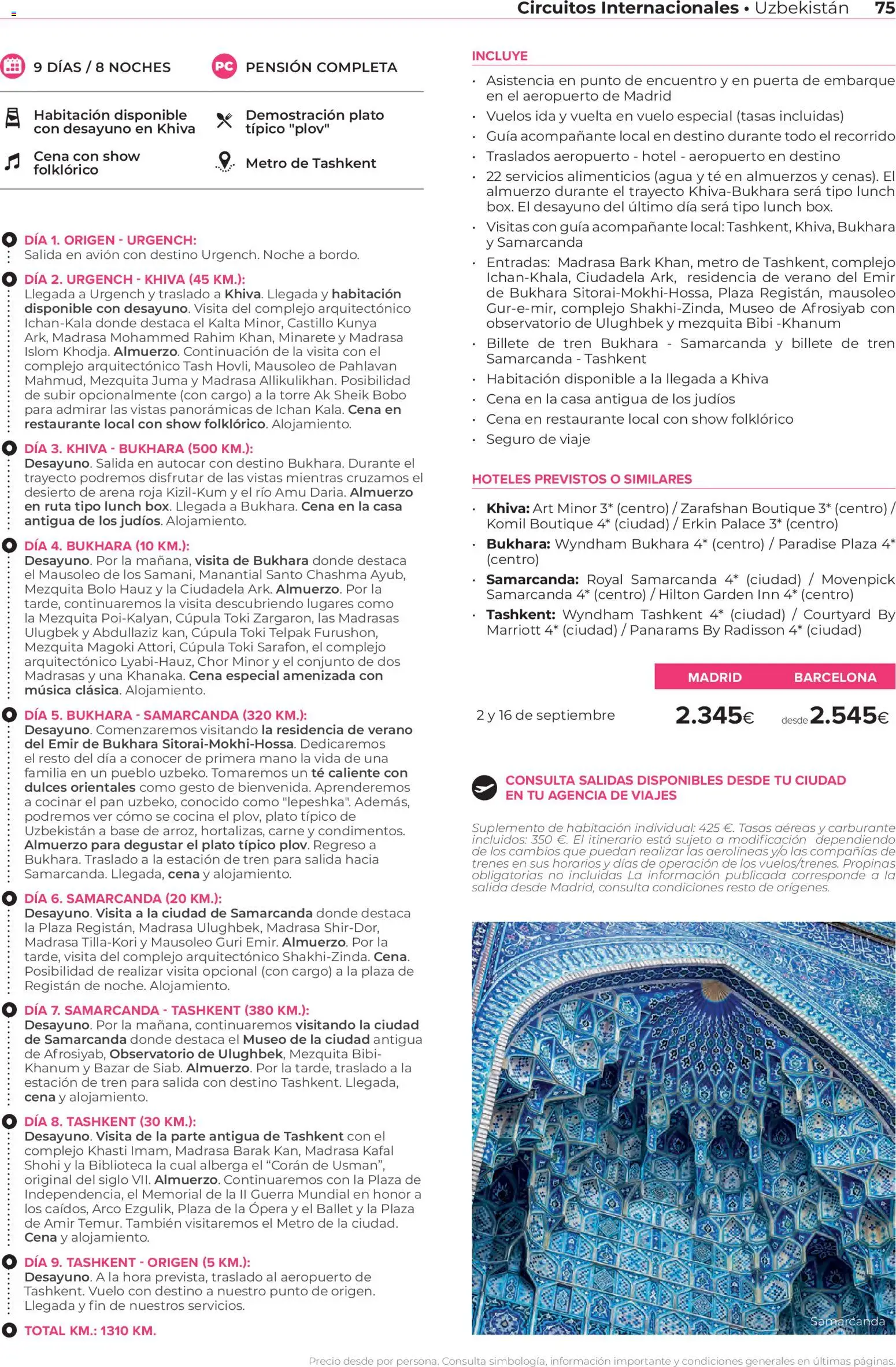 Viajes El Corte Inglés Circuitos exclusivos │ válido desde el 28.03.2026 | Página: 75 | Productos: Pan, Té, Cocina, Biblioteca