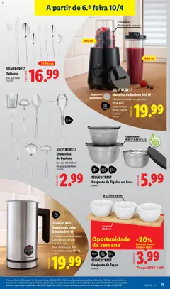 Pré-visualização Lidl Novidades válido de 06.04.2026 | Página: 11 | Produtos: Batedor, Talheres, Base, Leite