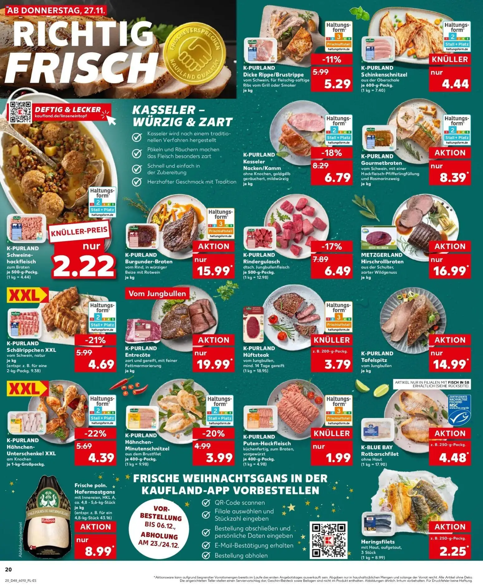 Kaufland prospekt Hechingen	 – gültig ab 30.11.2025 | Seite: 20 | Produkte: Tafelspitz, Grill, Rotwein, Fisch