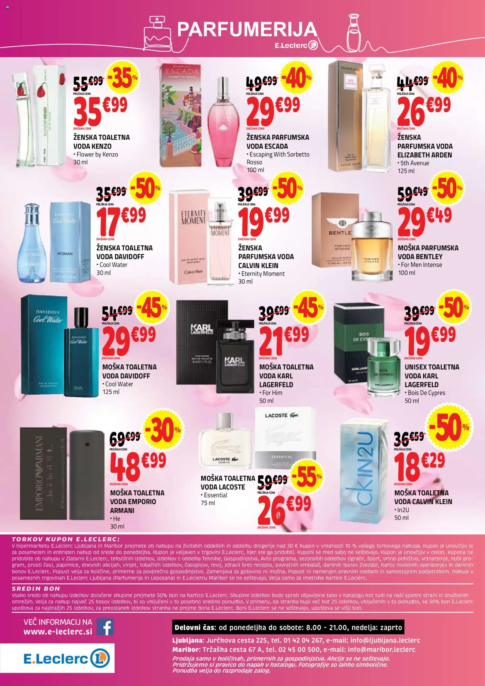 Novi E.leclerc katalog ponudbe – veljaven od 08.04.2026 | Stran: 48 | Izdelki: Voda, Toaletna voda, Parfumska voda